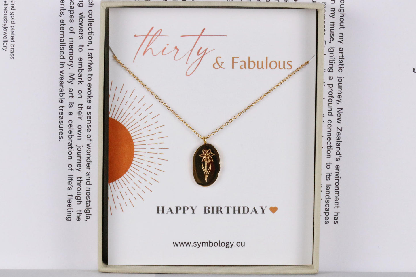 30 40 50 60 70 Birthday Necklace, Lily Flowers Personalised Necklace, Engraving Number Jewelry, Gold Floral Necklace, Birthday Gift for Her