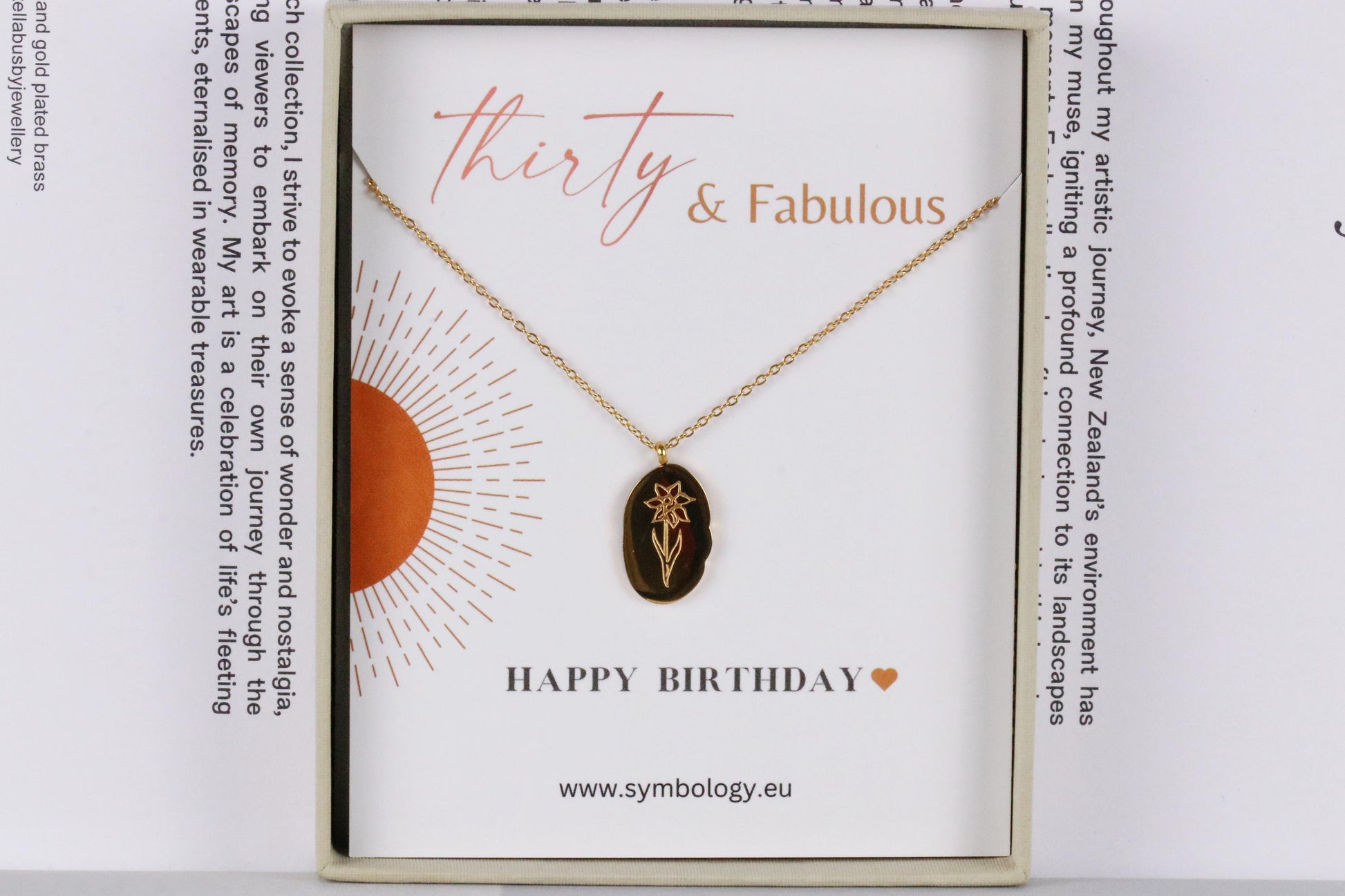 30 40 50 60 70 Birthday Necklace, Lily Flowers Personalised Necklace, Engraving Number Jewelry, Gold Floral Necklace, Birthday Gift for Her