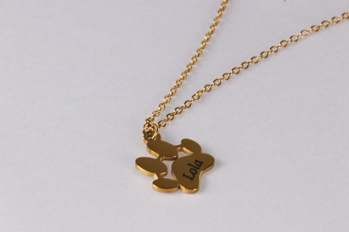 Custom Dog Paw Necklace, Memorial Gift for Pet Mum Cat Mum Gift, Paw Name Necklace , Minimalist Necklace, Personalised Animal Necklace