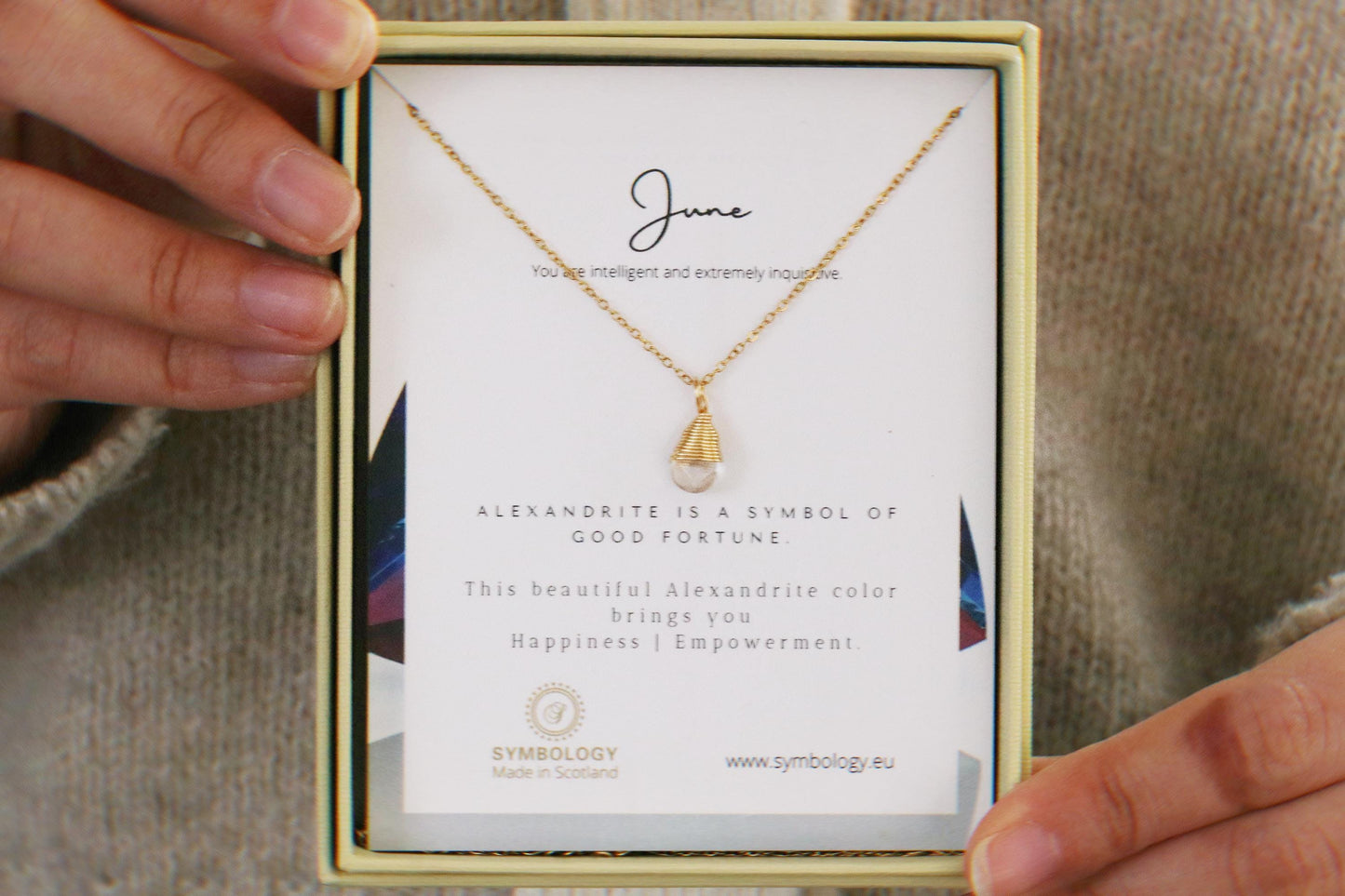 Personalised Birthstone Necklace, Swarovski Crystal Pendant, Gold Raw Stone Pendant, Genuine Energy Stone Jewellery, Birthday Gift for Her