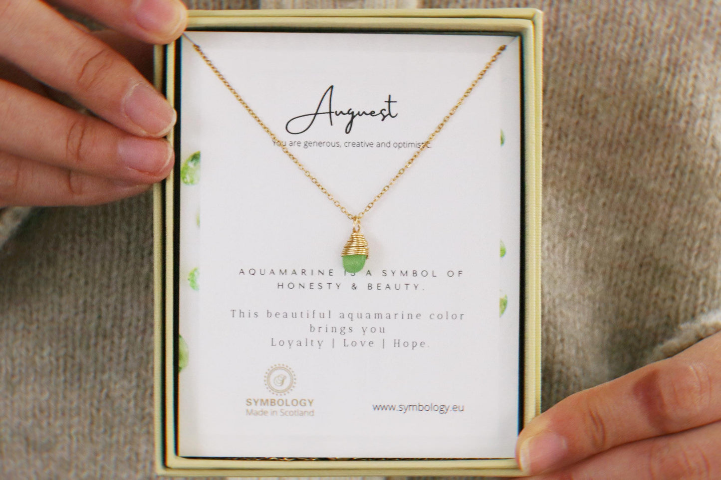 Personalised Birthstone Necklace, Swarovski Crystal Pendant, Gold Raw Stone Pendant, Genuine Energy Stone Jewellery, Birthday Gift for Her