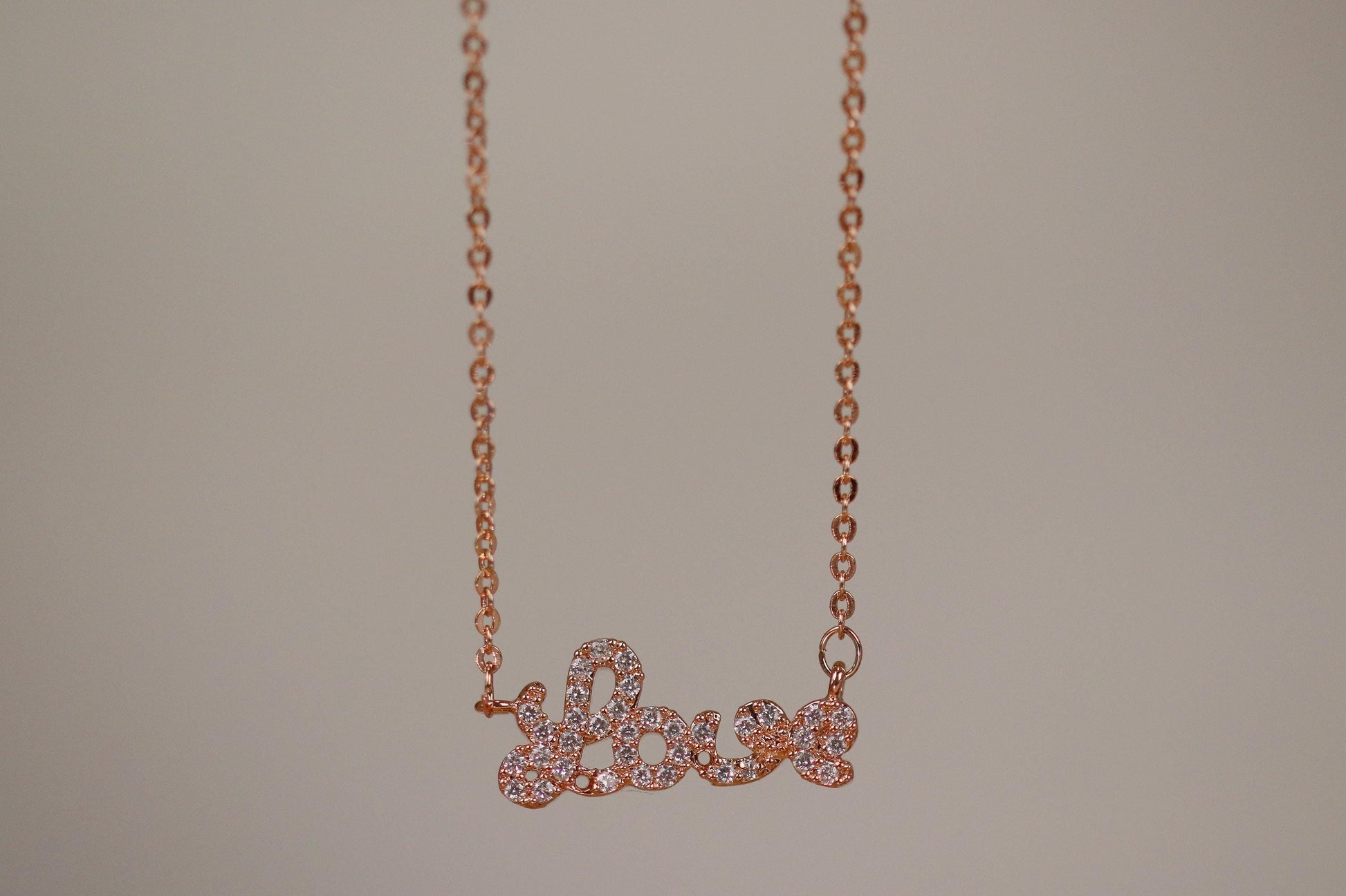 Love Letter Necklace, Rose Gold Necklace, Gift for Mum, Birthday Day Gift for Her, Personalized Girl Wife Gift for Her, Girlfriend Necklace
