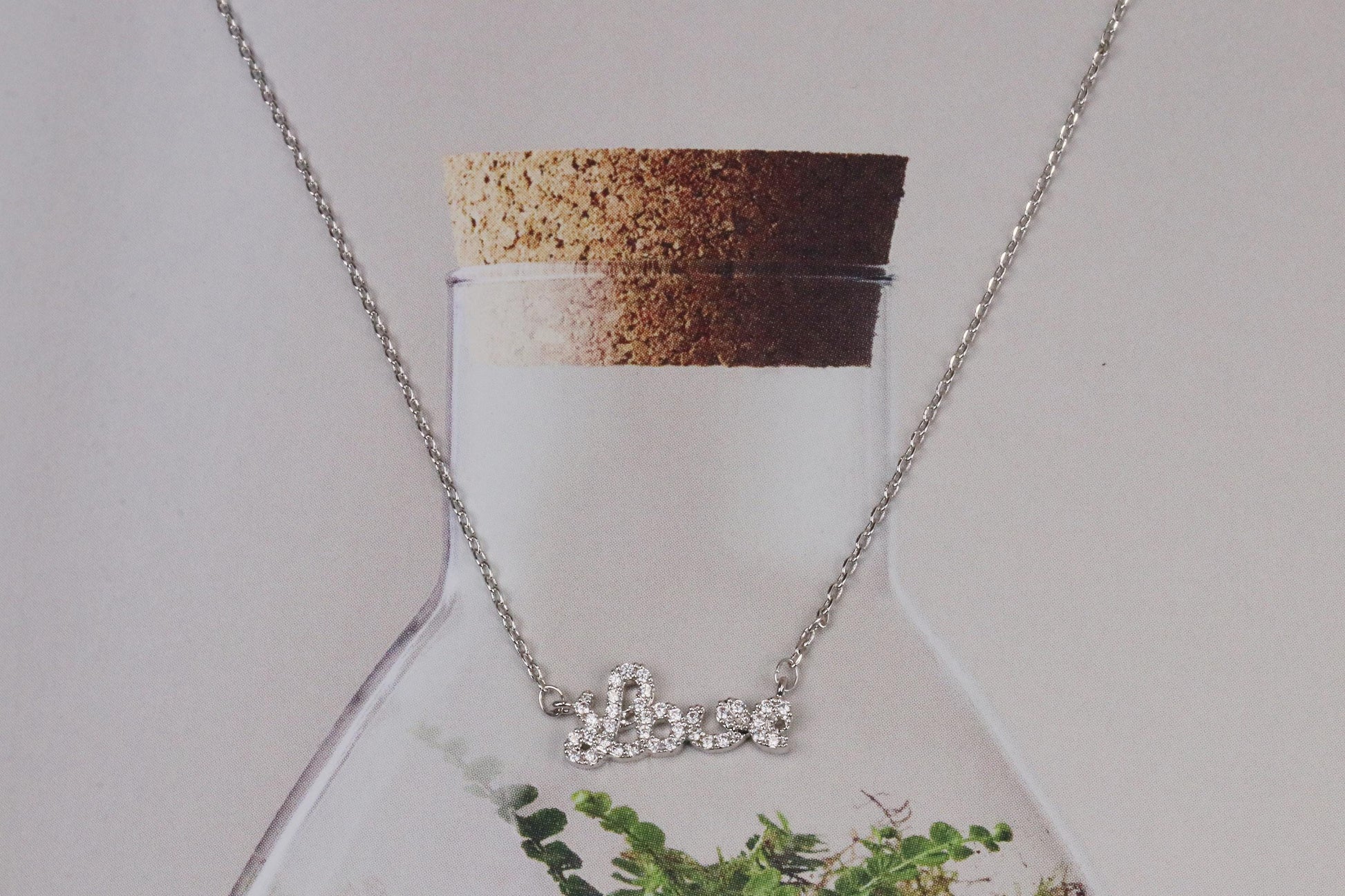 Love Letter Necklace, Rose Gold Necklace, Gift for Mum, Birthday Day Gift for Her, Personalized Girl Wife Gift for Her, Girlfriend Necklace