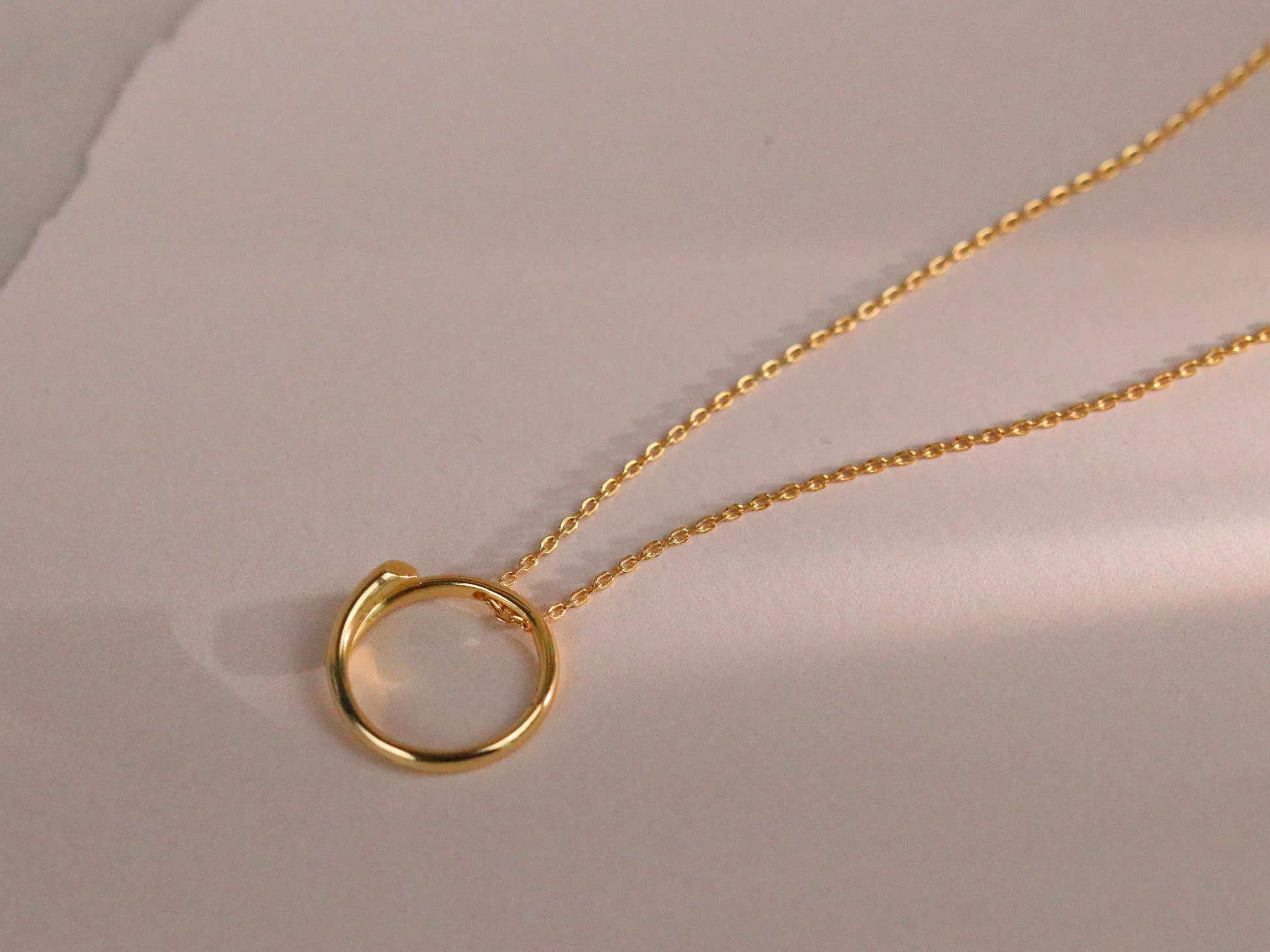 21st Birthday Gift for Her | Gold Vermeil Circle Necklace | Meaningful Birthday Jewelry | Gift for Mum & Daughter, Best Friend, Sister, Mom