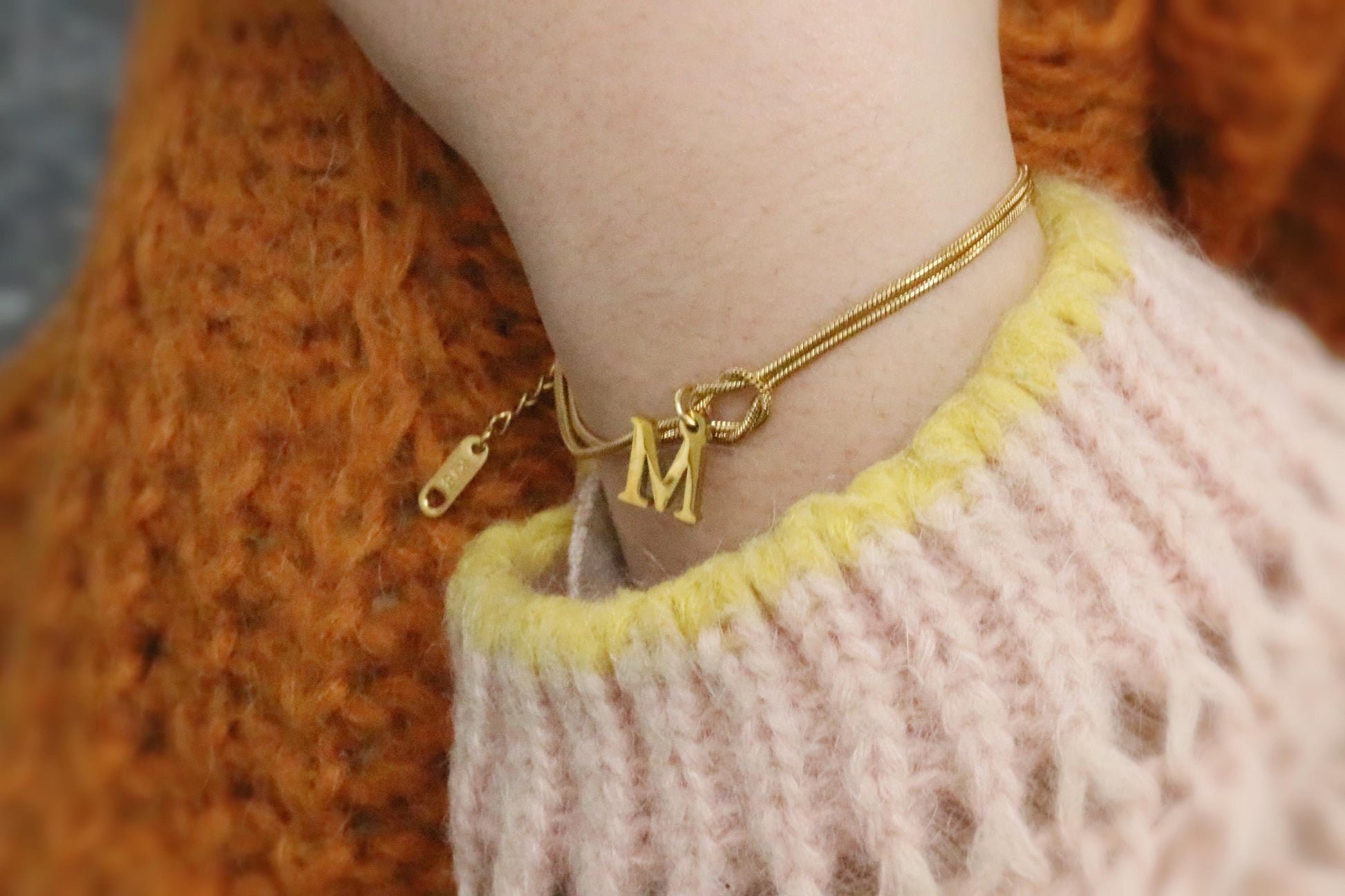 18K Gold Knot Custom Bracelet, Stainless Steel Couples Snake Chain Bracelet, Friendship Bracelet, Initial Bracelet Mother's Day Gift for Her