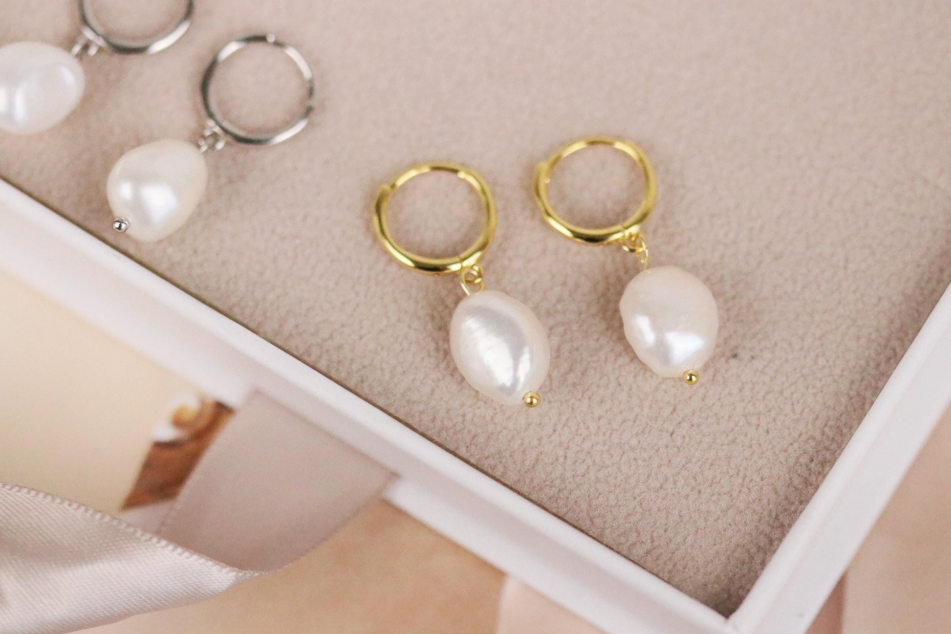 Bridesmaid Proposal Gift | Genuine Freshwater Pearl Earrings | Personalised Bridesmaid Accessories | Wedding Proposal box | Bridal Jewellery