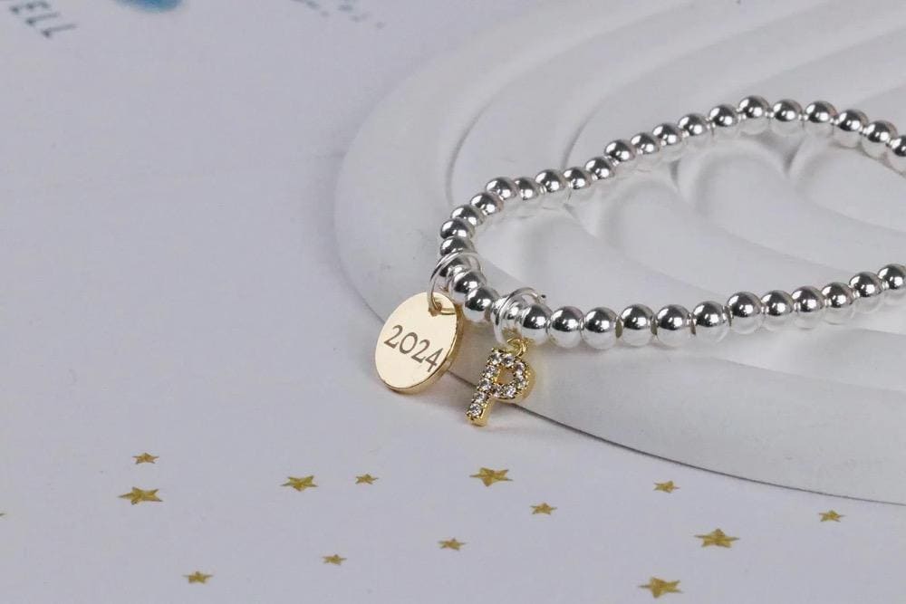 Gold Filled Initial Letter Charm, Add On Alphabet Charm, Personalised Charm, Waterproof Jewellery Parts, Gold Crystal Jewellery Supplies,