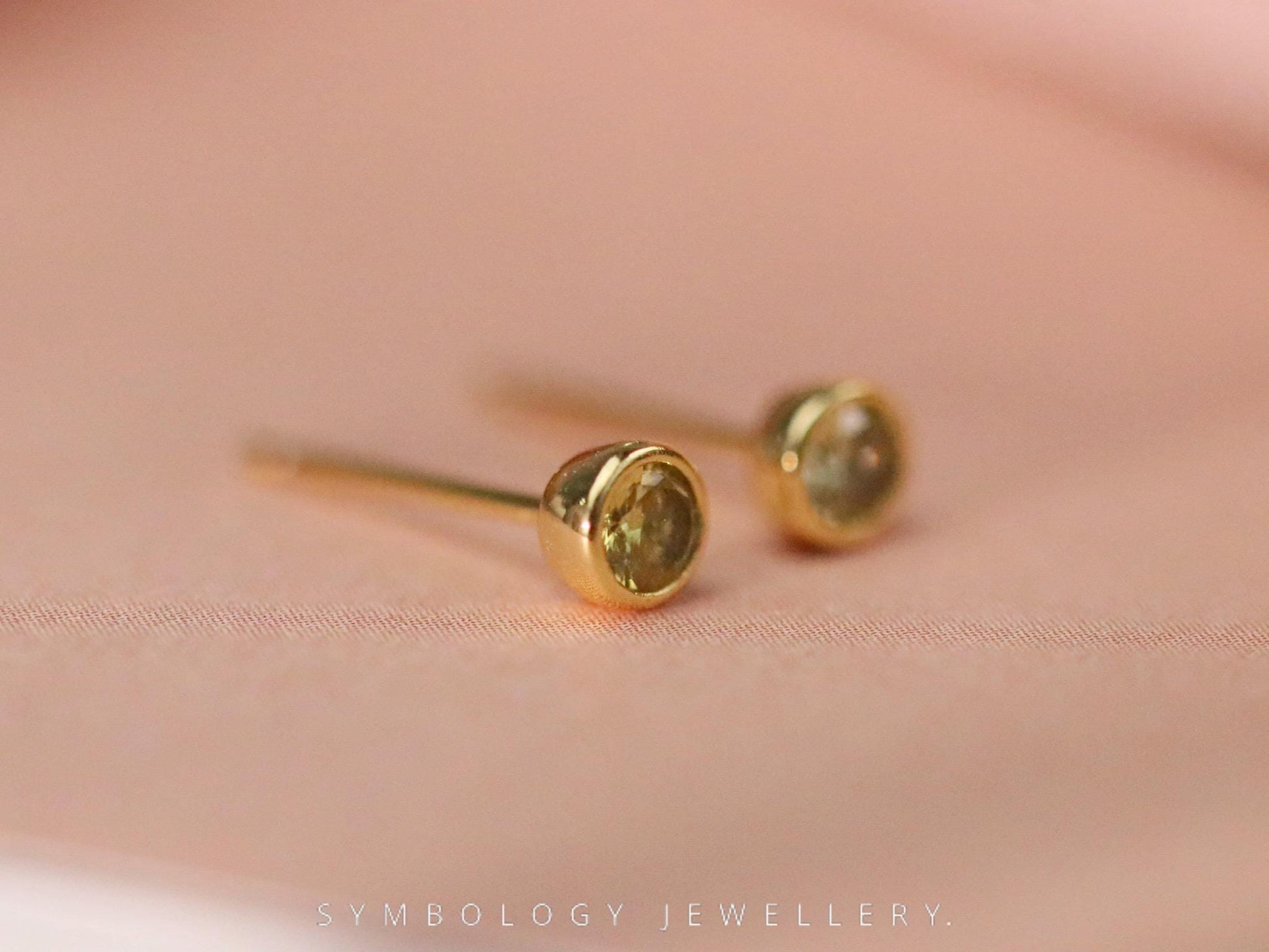 November Birthstone Studs, Topaz Crystal Earrings Women, Minimalist Personalised Earrings, Birthday Gift for Her, Custom Handmade Jewellery