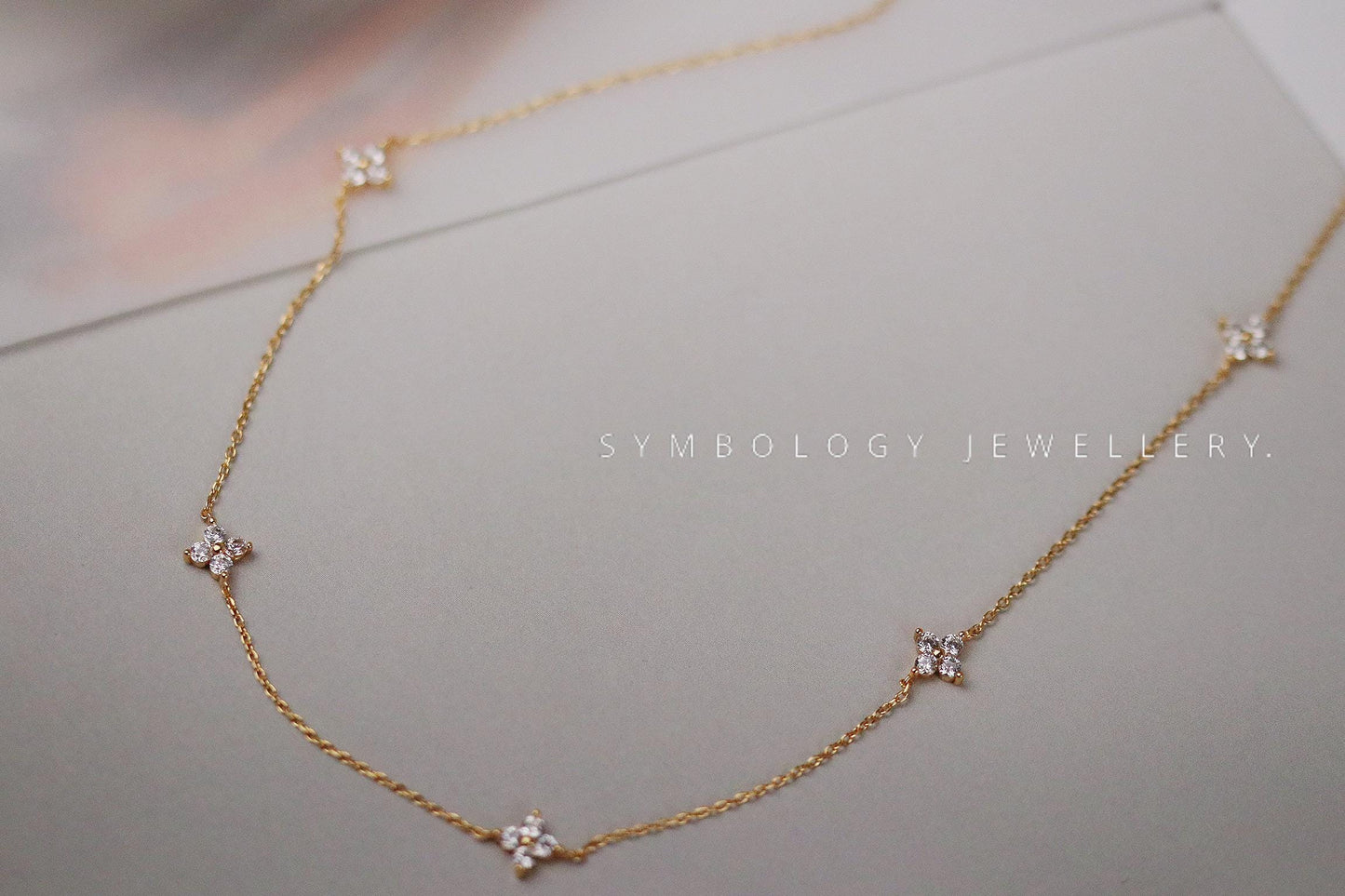30th Birthday Gift for Her, Sterling Silver Necklace, Dainty Stacking Necklace, Minimalist Necklace for Women, Four Leaf Clover Necklace