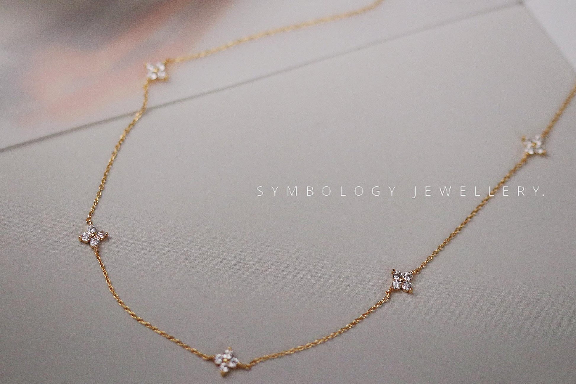 30th Birthday Gift for Her, Sterling Silver Necklace, Dainty Stacking Necklace, Minimalist Necklace for Women, Four Leaf Clover Necklace