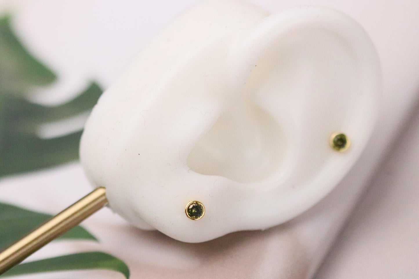 May Birthstone Earrings, 925 Silver Crystal Studs Earrings, Birthday Day Gift for Her, Minimalist Emerald Earrings, Custom Jewellery