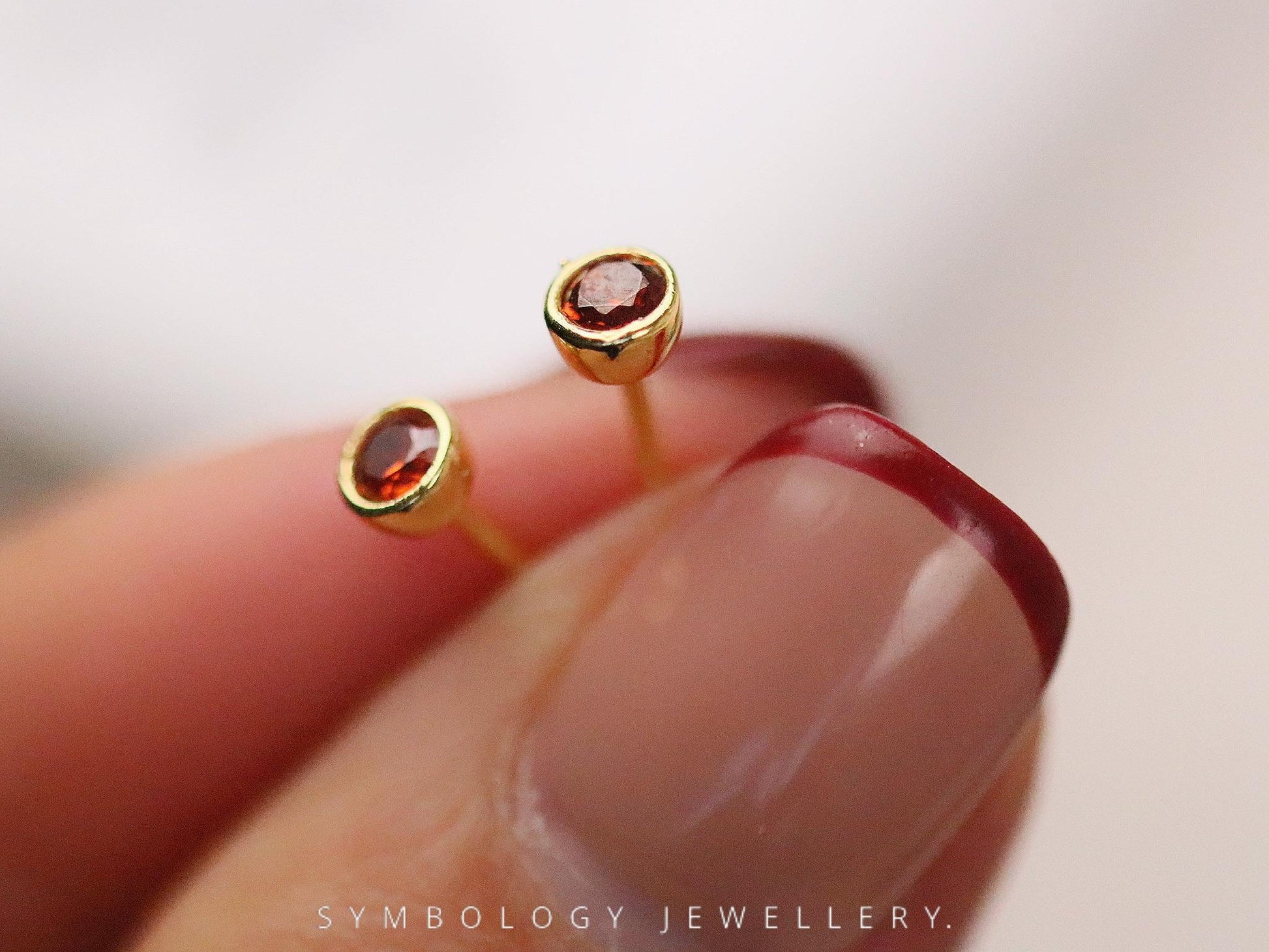 July Birthstone Studs, June Birthstone Gift for Her, Everyday Earrings for Women, Minimalist Jewellery, Personalised Earrings