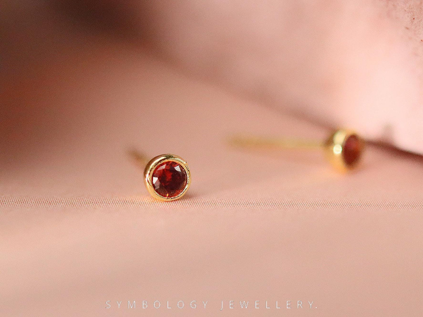 July Birthstone Studs, June Birthstone Gift for Her, Everyday Earrings for Women, Minimalist Jewellery, Personalised Earrings