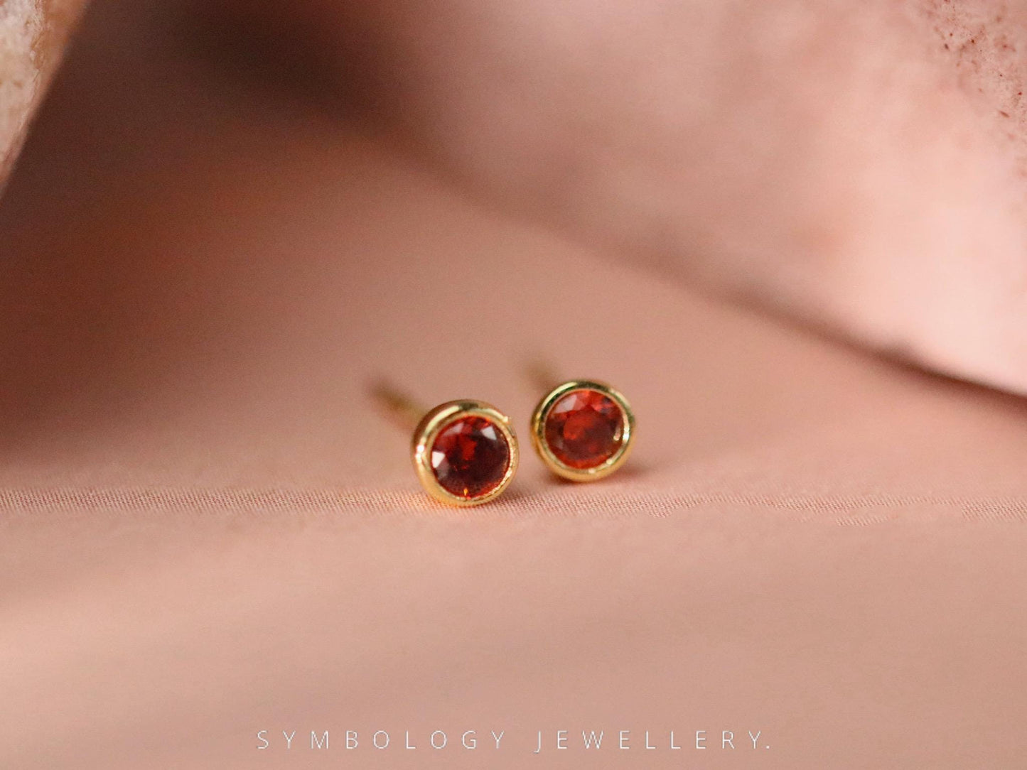 July Birthstone Studs, June Birthstone Gift for Her, Everyday Earrings for Women, Minimalist Jewellery, Personalised Earrings