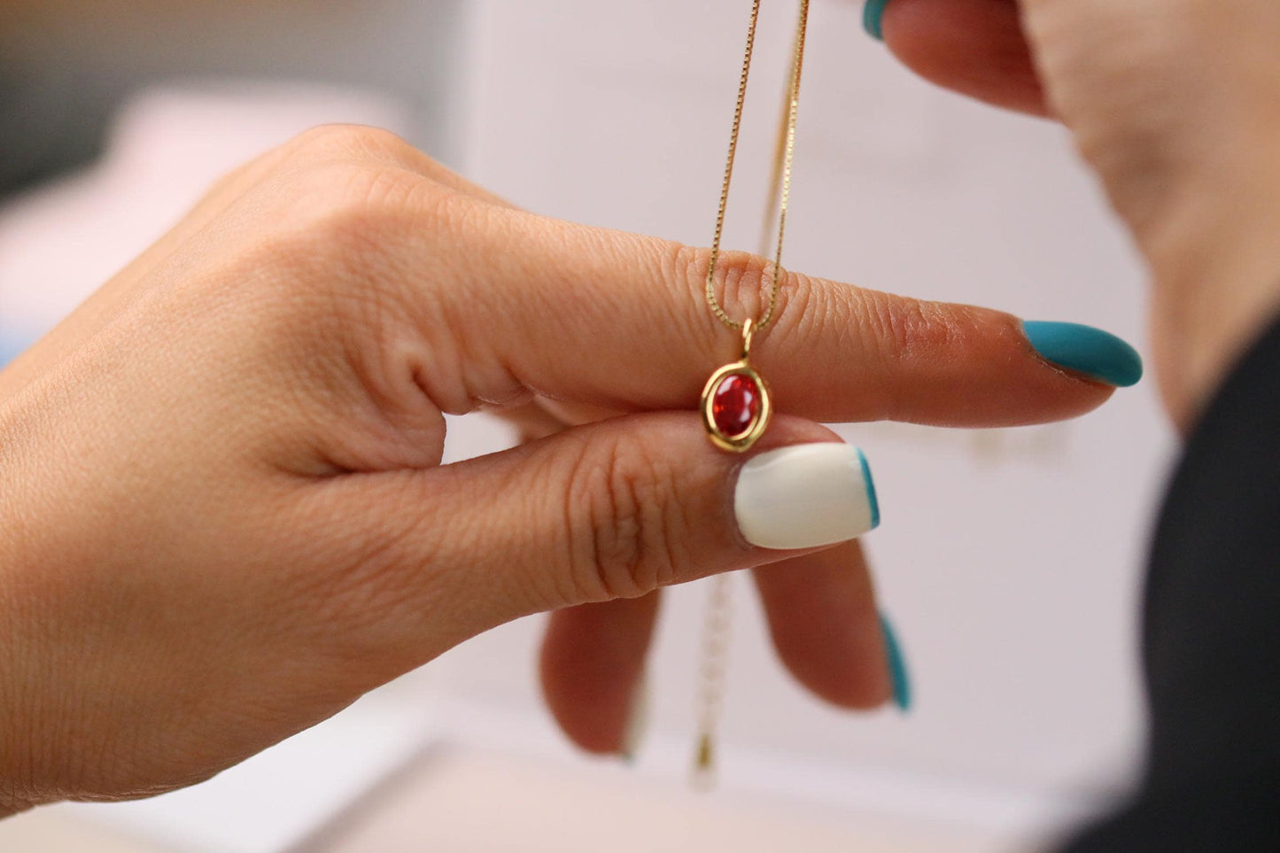 925 Silver Custom Birthstone Necklace, Gold Diamond Necklace, Birthday Gift for Mum, Christmas Gift for Her, Dainty Personalised Necklace