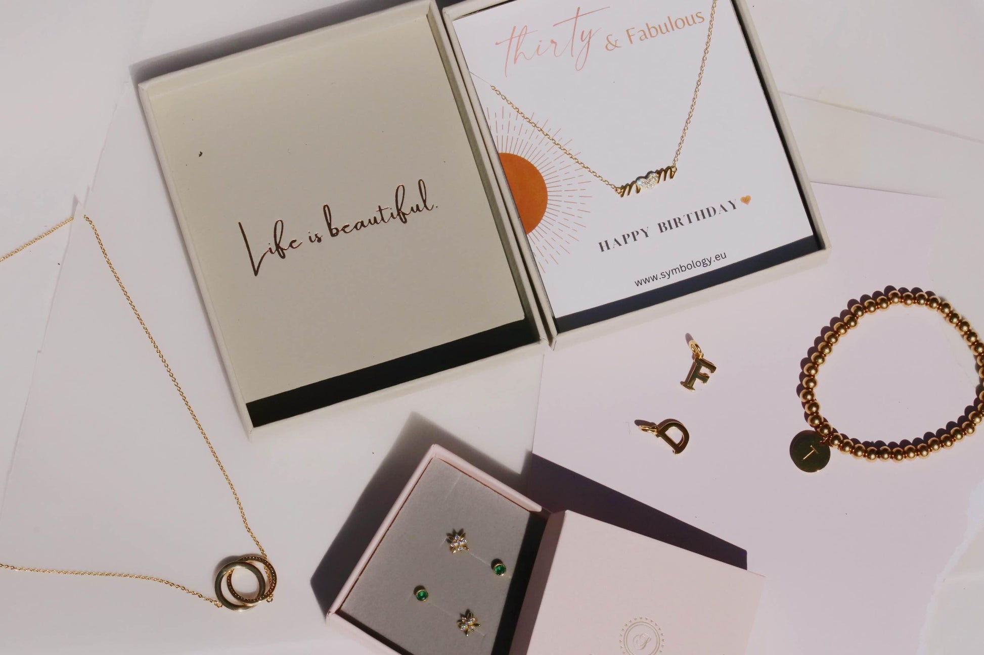 Silver Wishbone Necklace: Birthstone Initial Charm, Good Luck Gift