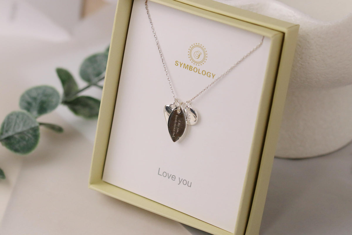Silver Love Heart Necklace: Birthstone Initial Pendant, Sentimental Jewelry