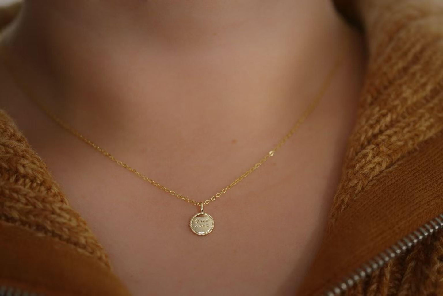 Sweet 18th Birthday Gift for Her, 925 Silver Good Luck Coin Necklace Gift, Eighteen Round Charm Pendant with Personalised Name Card
