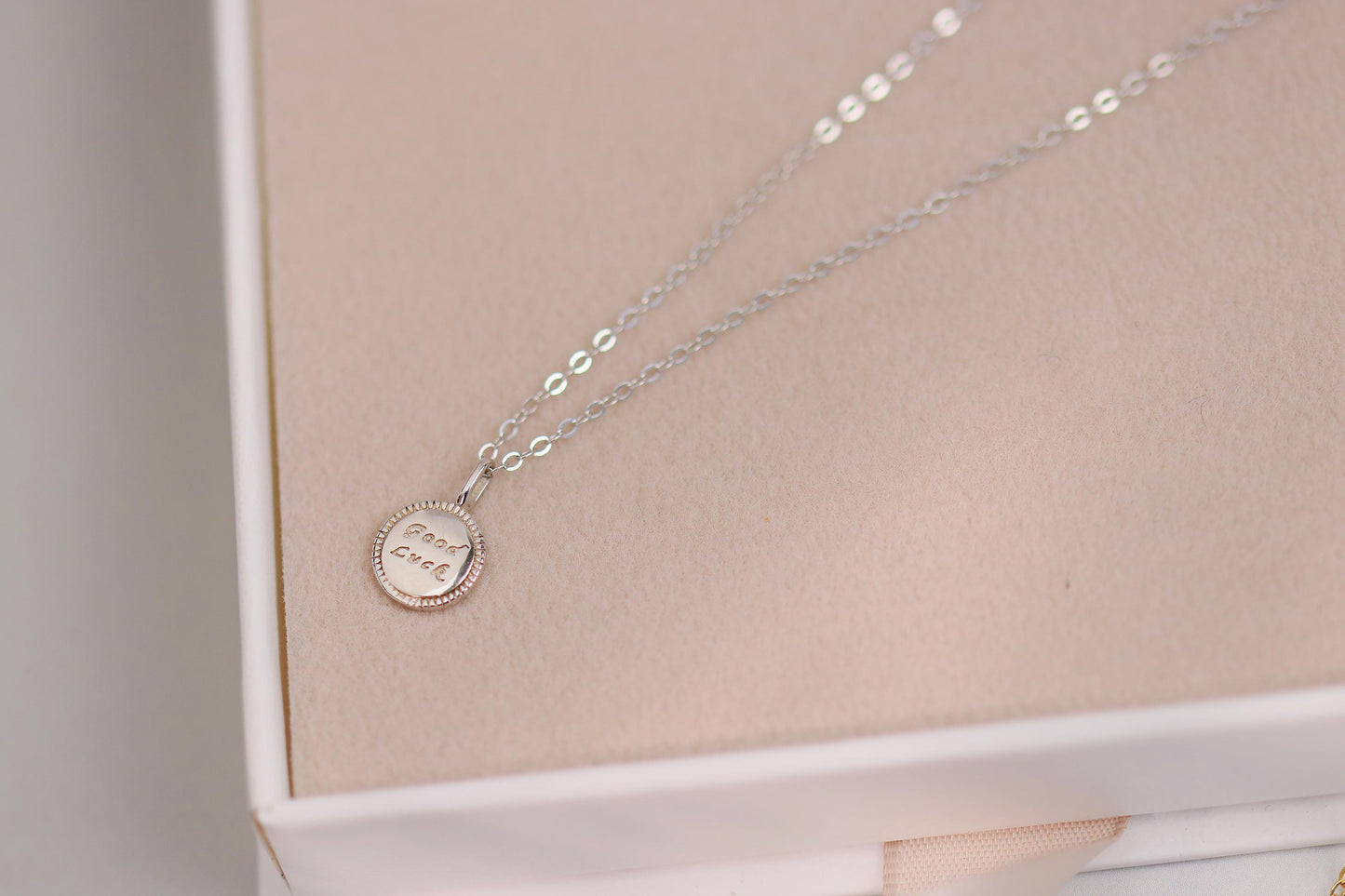 Sweet 18th Birthday Gift for Her, 925 Silver Good Luck Coin Necklace Gift, Eighteen Round Charm Pendant with Personalised Name Card