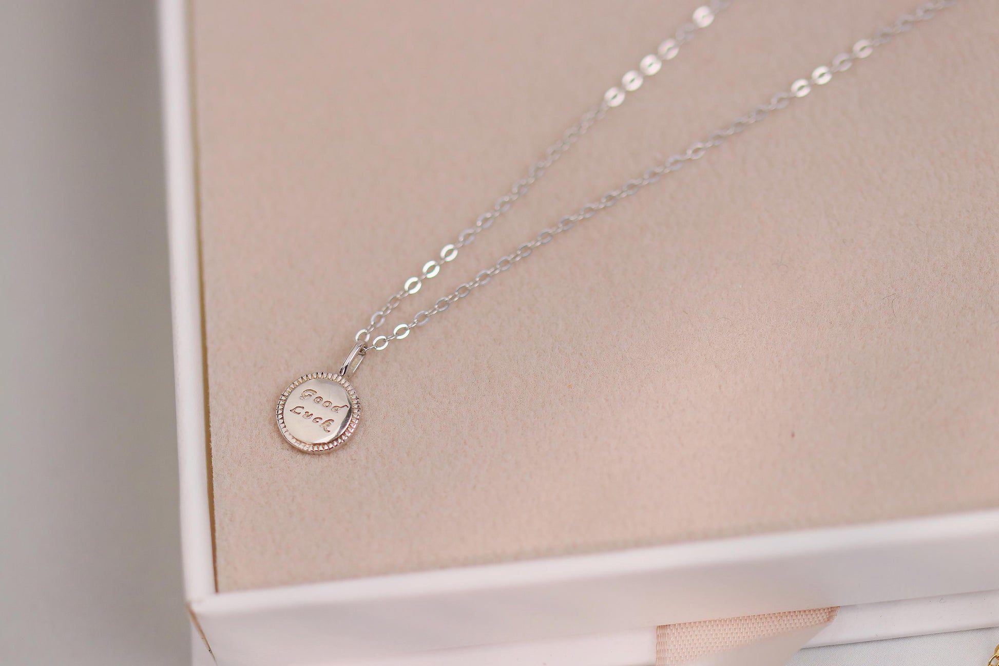 Sweet 18th Birthday Gift for Her, 925 Silver Good Luck Coin Necklace Gift, Eighteen Round Charm Pendant with Personalised Name Card
