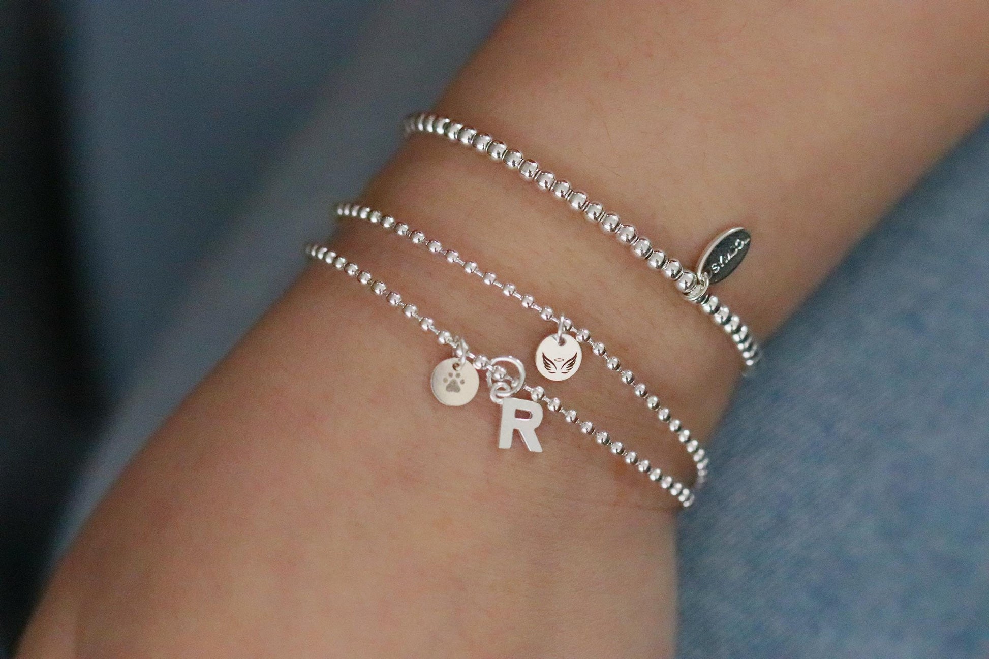Add On Personalised Engraving Charms, 925 Silver Custom Symbol Disc, Spiritual Jewellery Symbols, Custom Disc for Bracelet / Necklace