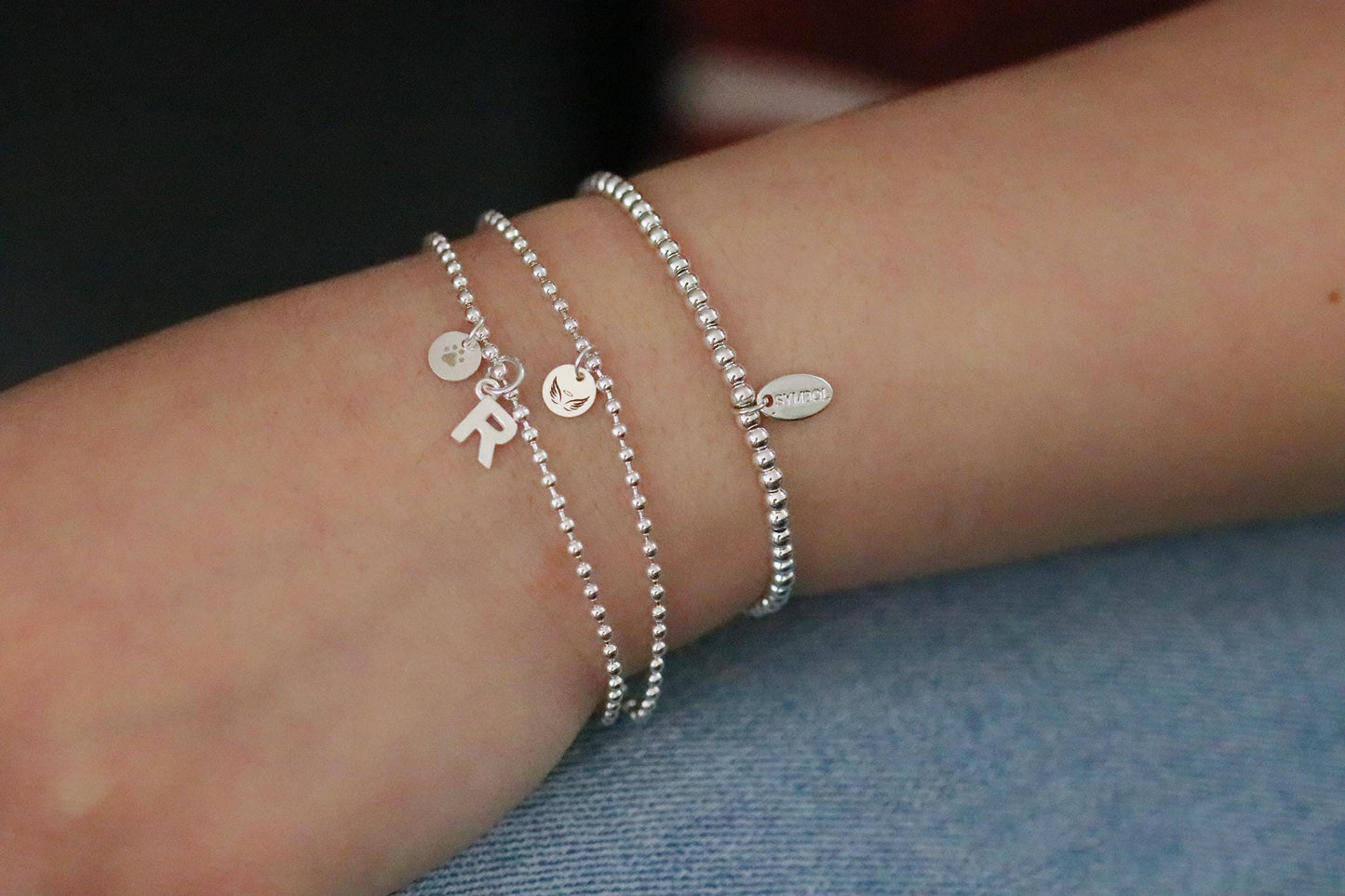 Add On Personalised Engraving Charms, 925 Silver Custom Symbol Disc, Spiritual Jewellery Symbols, Custom Disc for Bracelet / Necklace