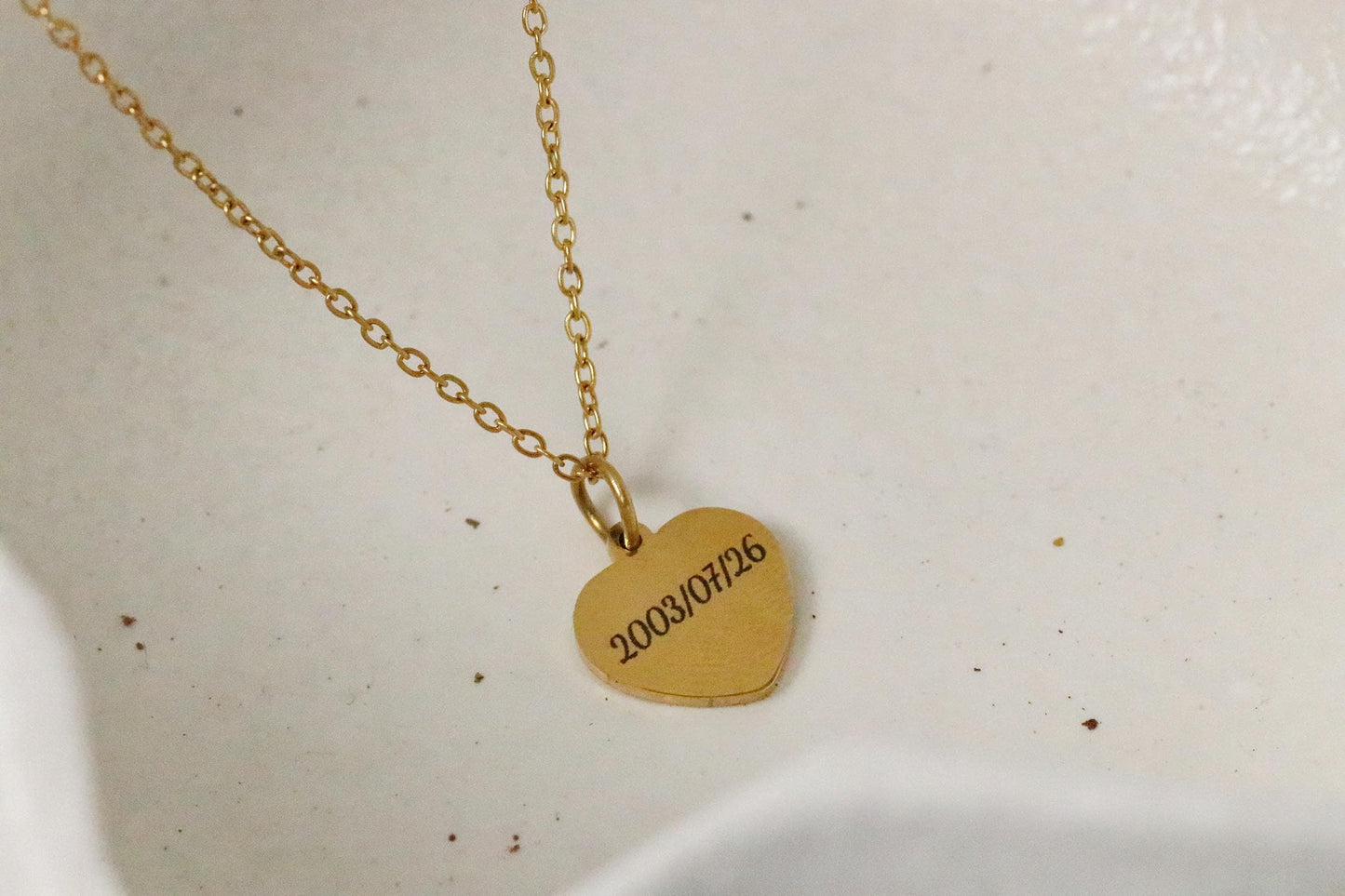 Initial and Date Necklace, Double Initial Love Heart Pendant with 2 Initial, New Baby Gift For Mum, Mothers Day Gift, Christmas Gifts Idea