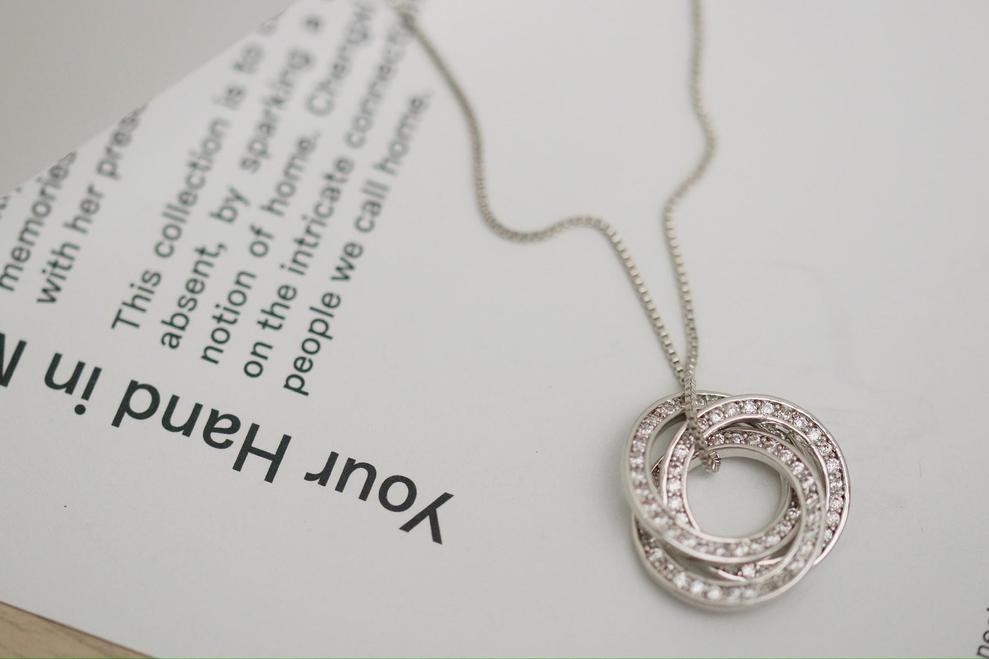 30th Birthday Necklace, Gold Triple Circle Pendant, CZ Three Rings Symbolic Dainty Jewellery for Thirty Birthday Gift, Minimalist