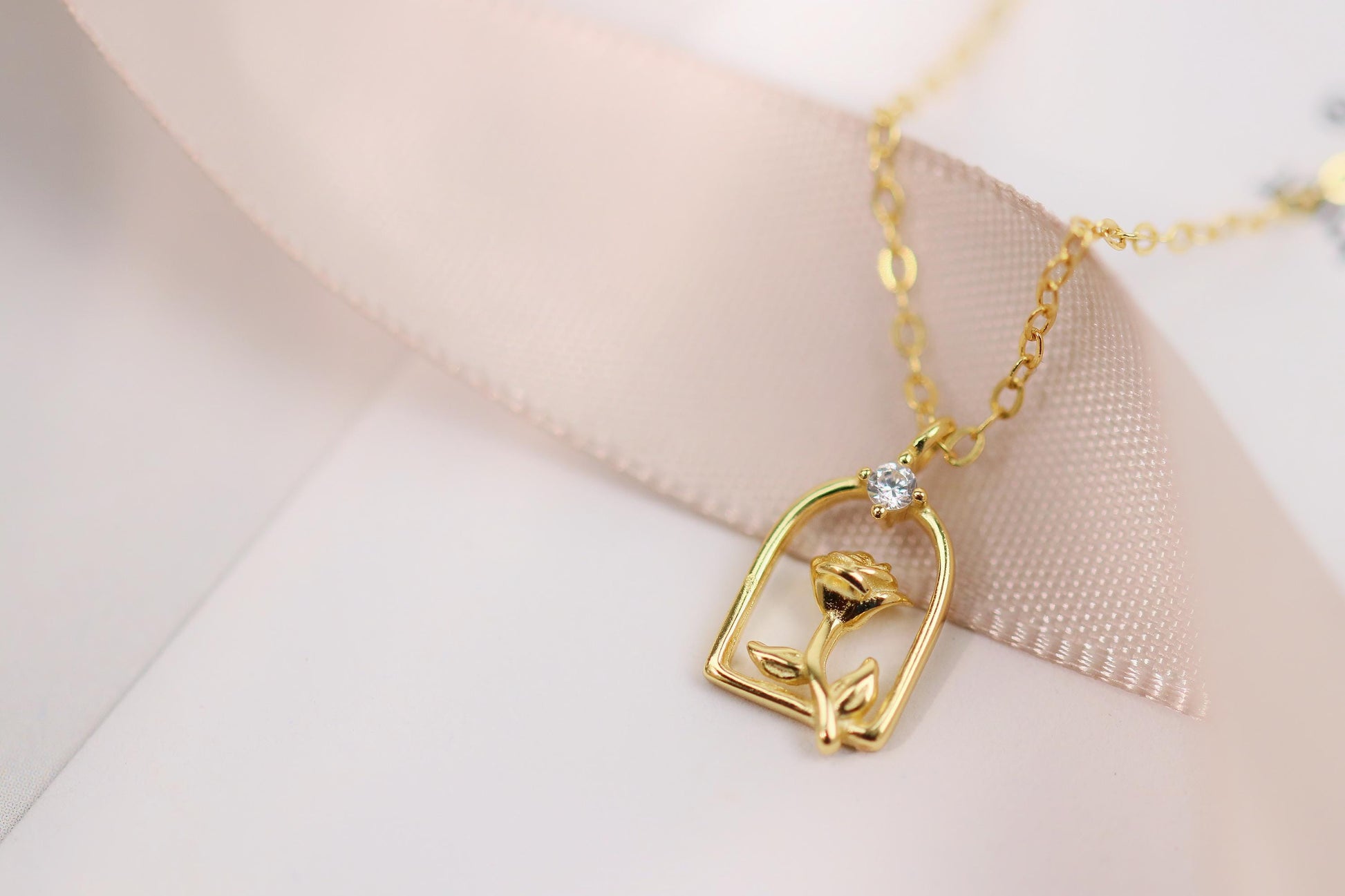 Sweet 18th Birthday Gift for Her, 925 Silver Rose Window Necklace, Eighteen Dainty Floral Pendant with Personalised Name Card