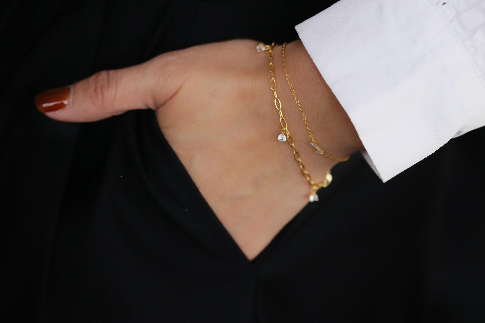 925 Sterling Silver or Gold Bow Bracelet – Dainty CZ Butterfly Bowknot Chain Bracelet, Minimalist Jewellery, Christmas Gift Idea