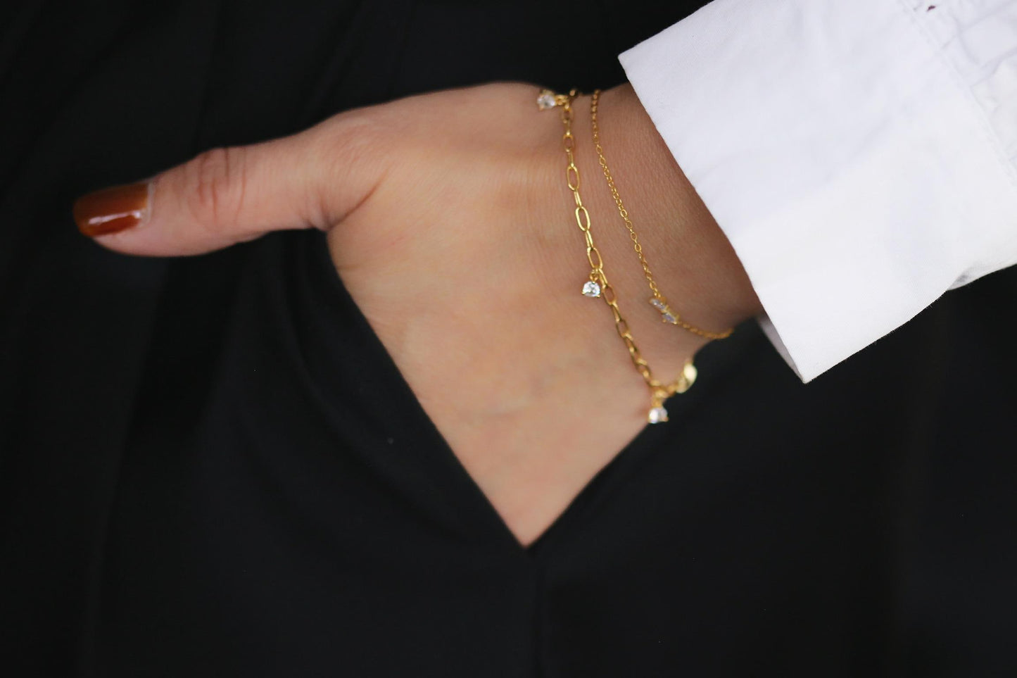 Sterling Silver Gold Bow Bracelet – Dainty CZ Butterfly Bowknot Chain,Minimalist Jewellery,Birthday Gift