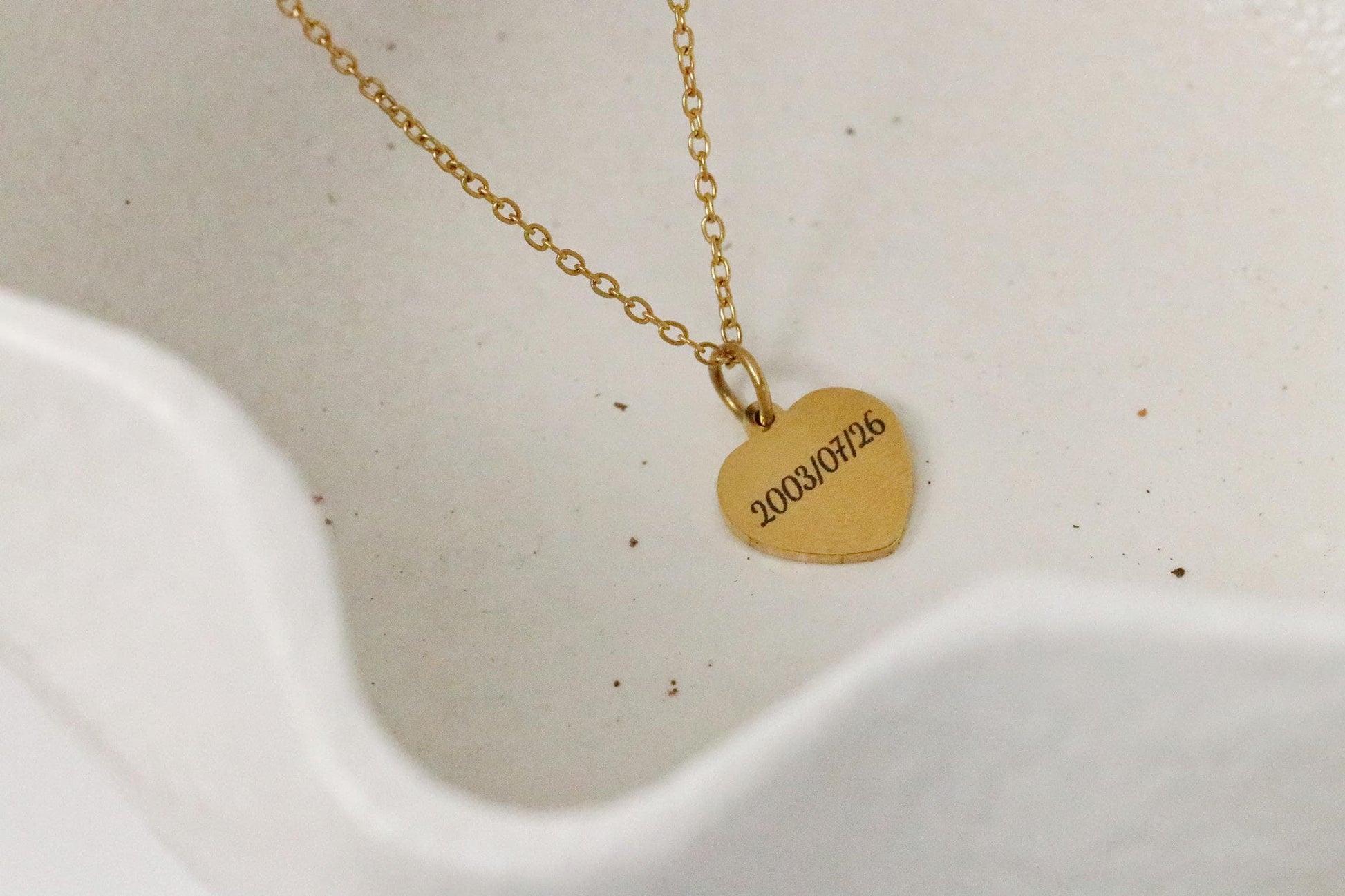 Initial and Date Necklace, Double Initial Love Heart Pendant with 2 Initial, New Baby Gift For Mum, Mothers Day Gift, Christmas Gifts Idea