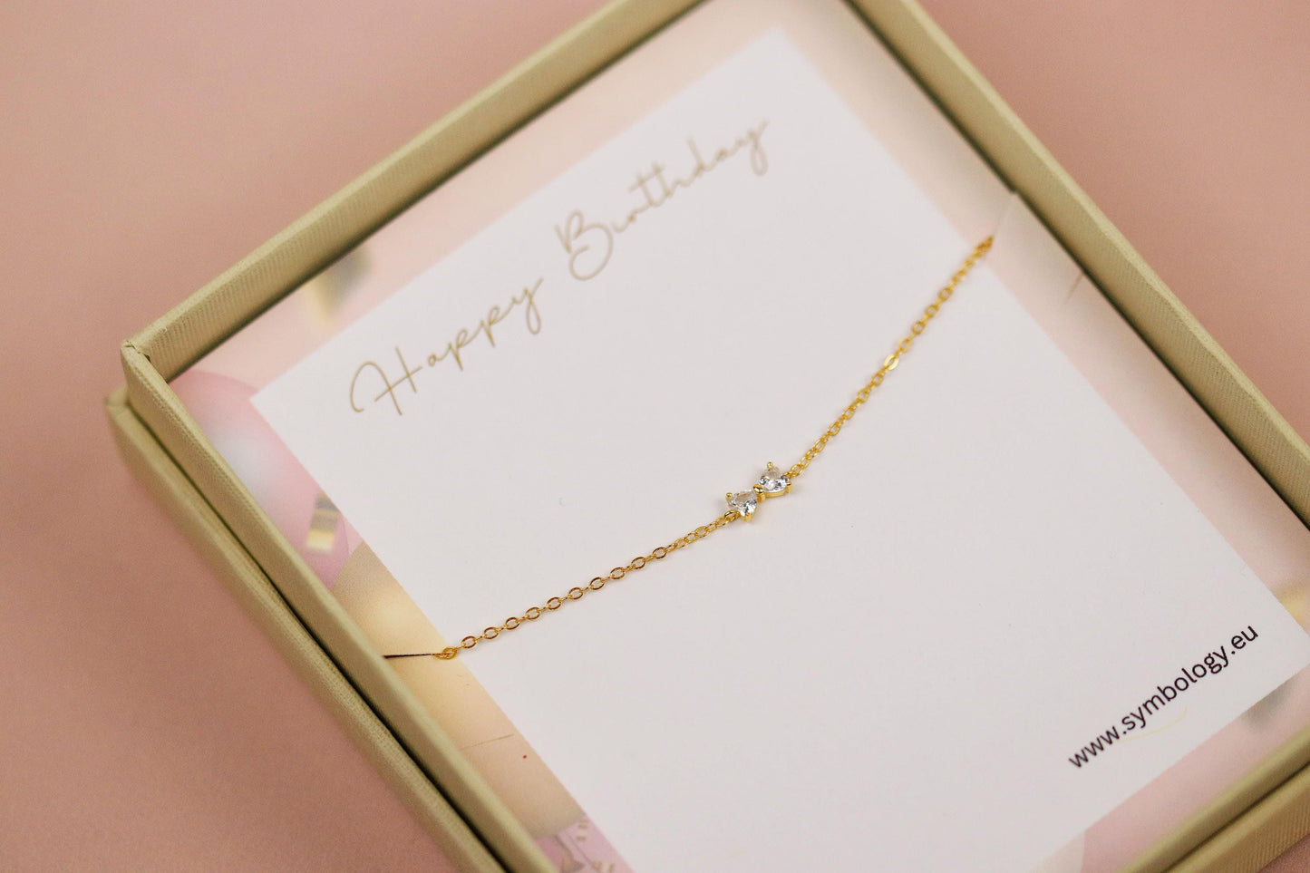 Sterling Silver Gold Bow Bracelet – Dainty CZ Butterfly Bowknot Chain,Minimalist Jewellery,Birthday Gift