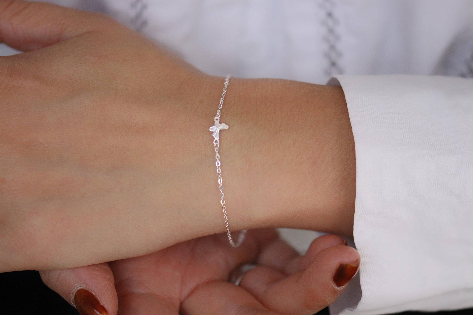 Minimalist Gold Butterfly Bracelet – Dainty Minimalist Jewellery, Transformation Graduation Gift