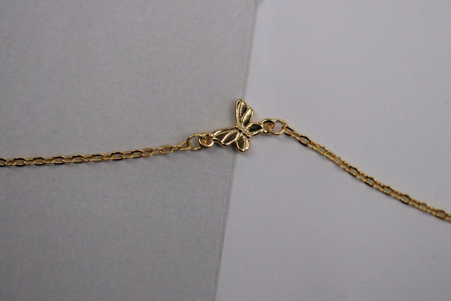 925 Sterling Silver or Gold Butterfly Bracelet – Dainty Minimalist Jewellery, Christmas Gift for Her