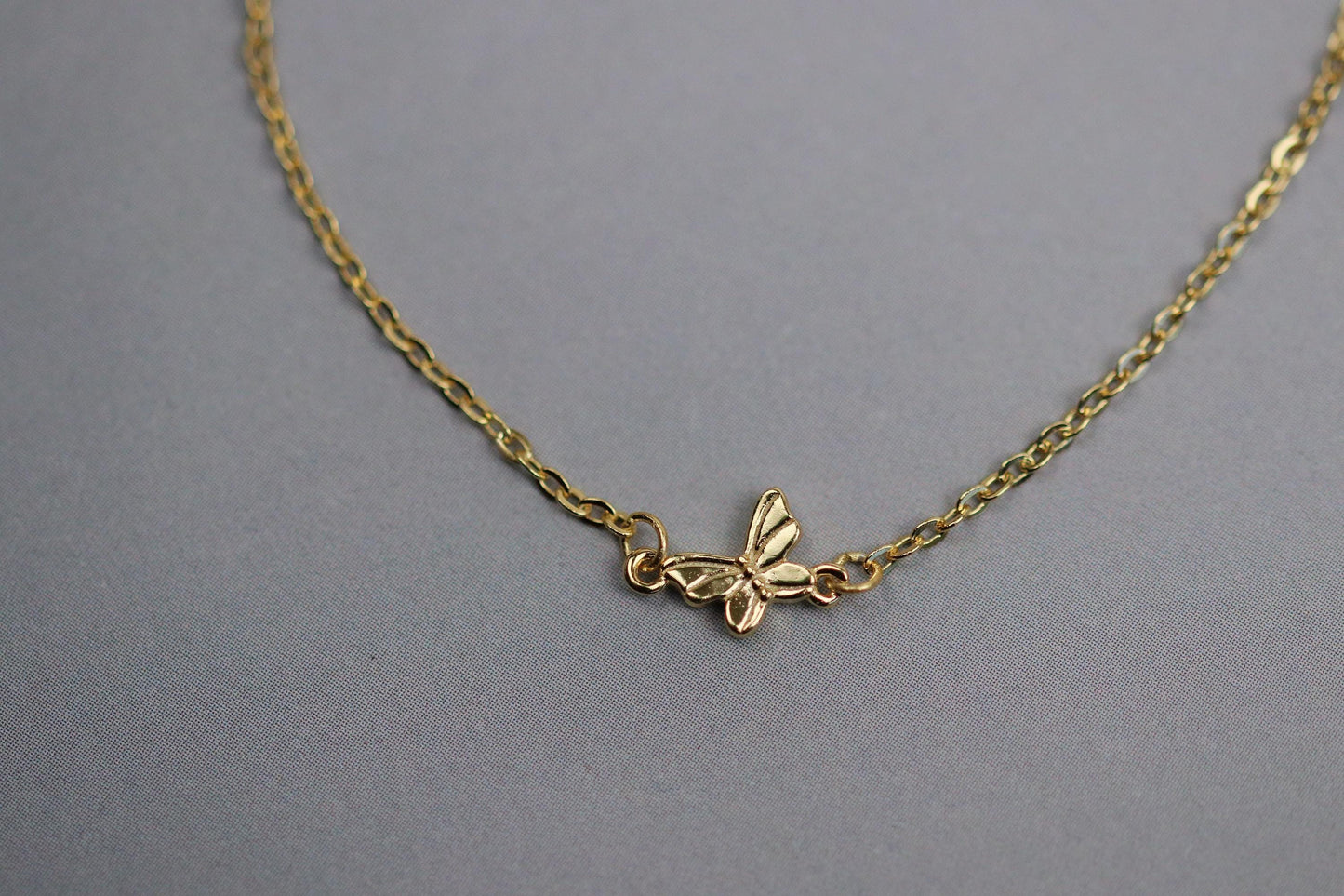 925 Sterling Silver or Gold Butterfly Bracelet – Dainty Minimalist Jewellery, Christmas Gift for Her