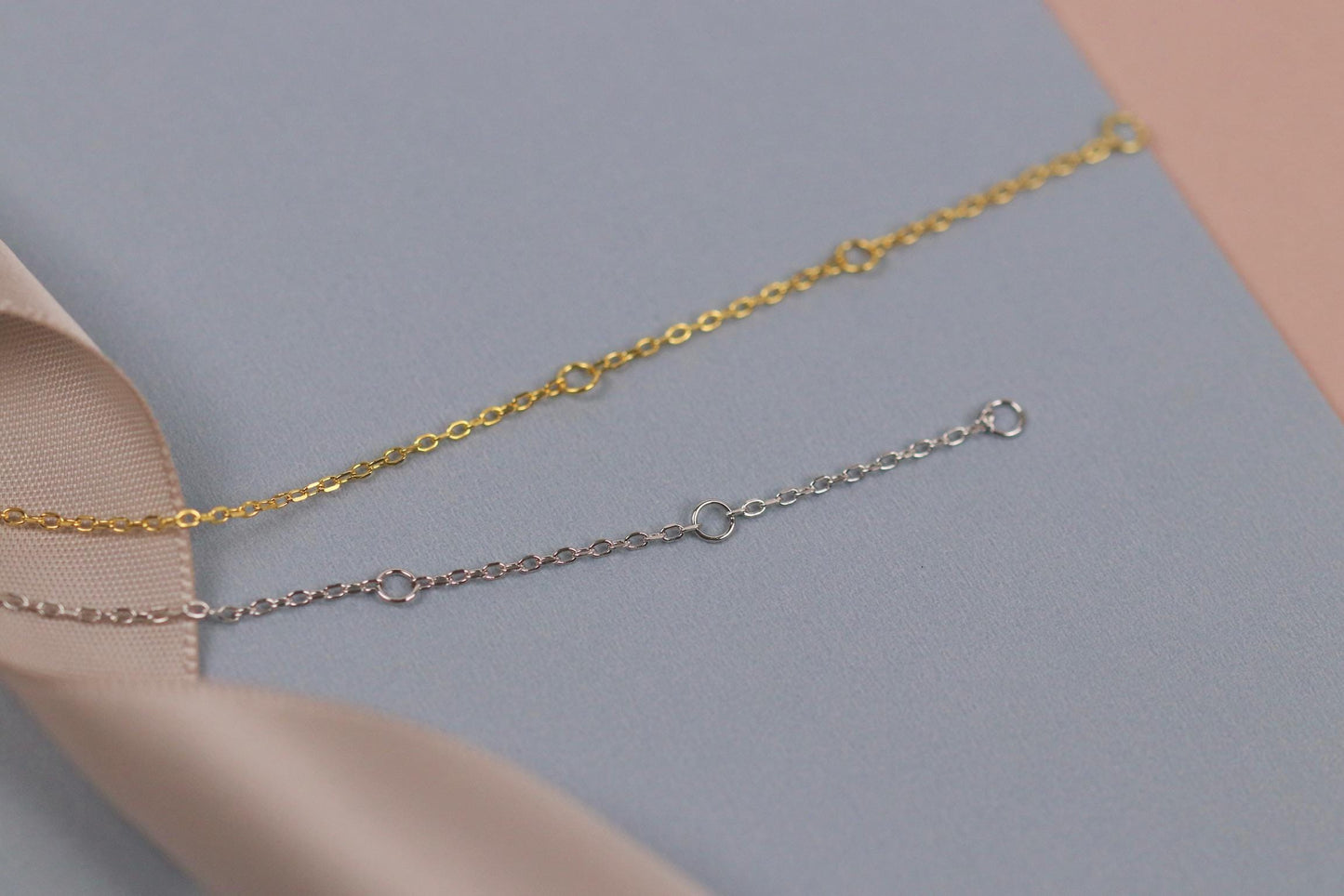 Sterling Silver or Gold Open Heart Bracelet, Dainty Minimalist Heart Chain, Christmas Gift