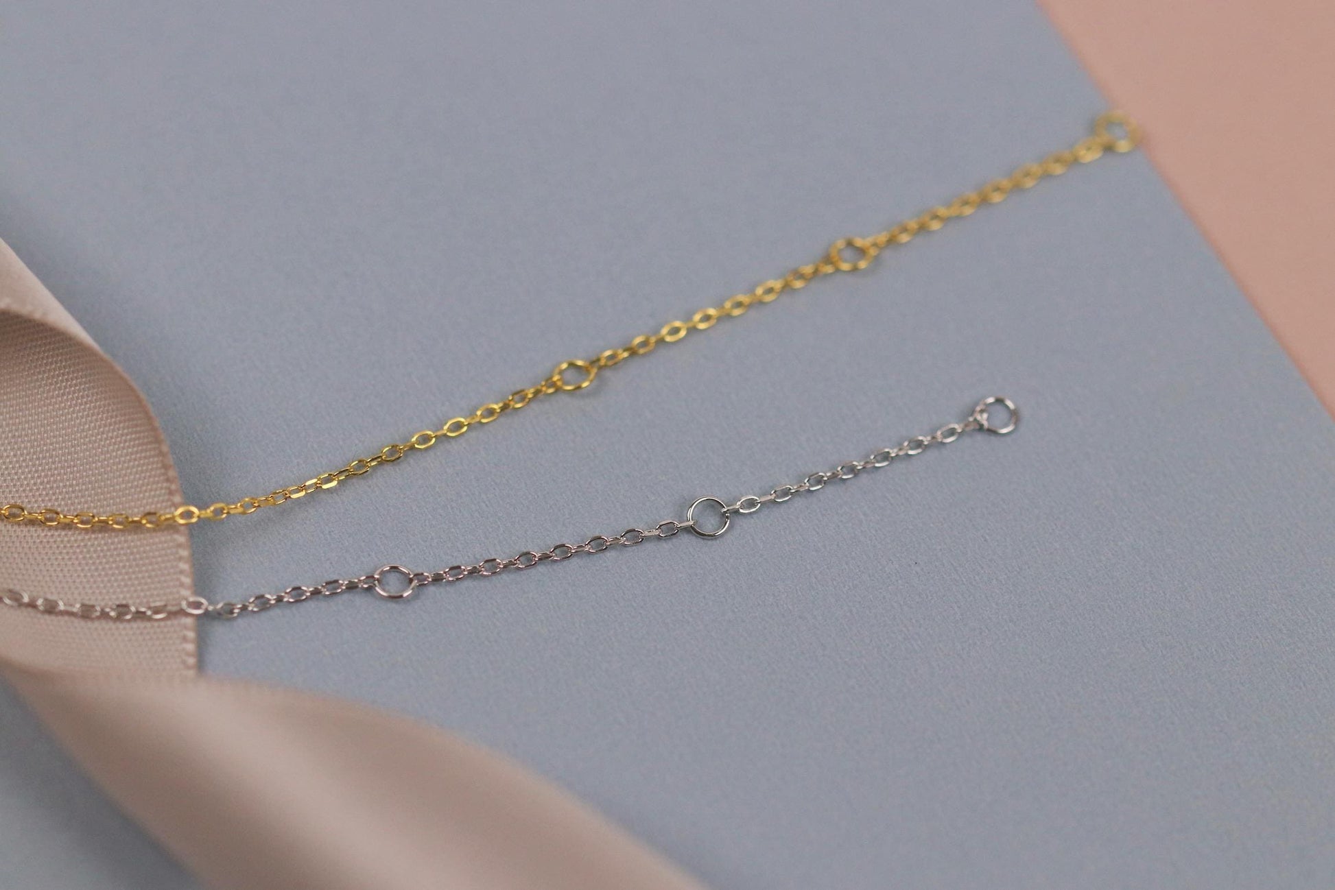 Sterling Silver Open Heart Bracelet, Gold Dainty Minimalist Heart Chain, Christmas Gift for Her