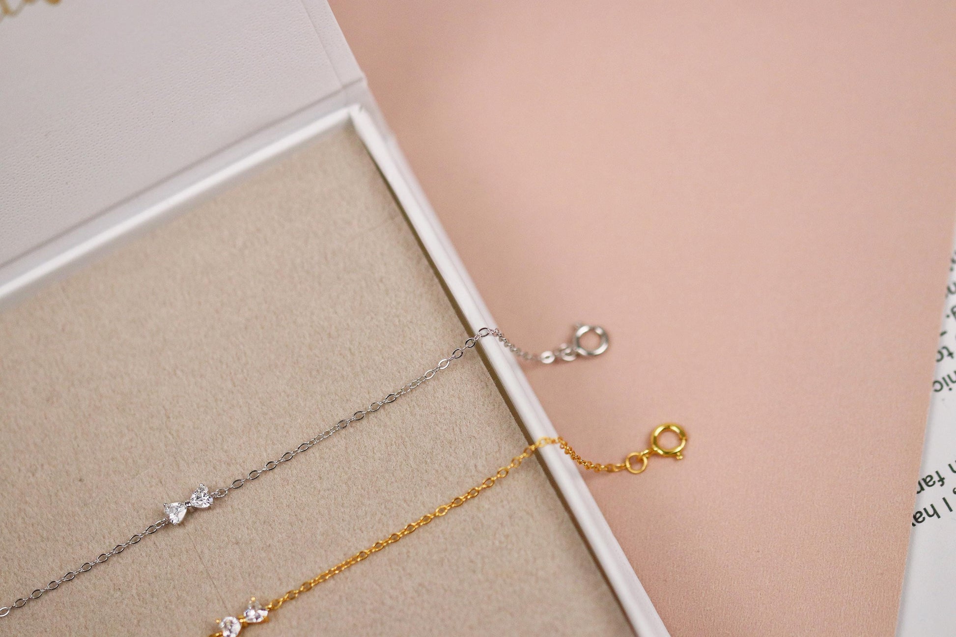 Sterling Silver Gold Bow Bracelet – Dainty CZ Butterfly Bowknot Chain,Minimalist Jewellery,Thank You Gift