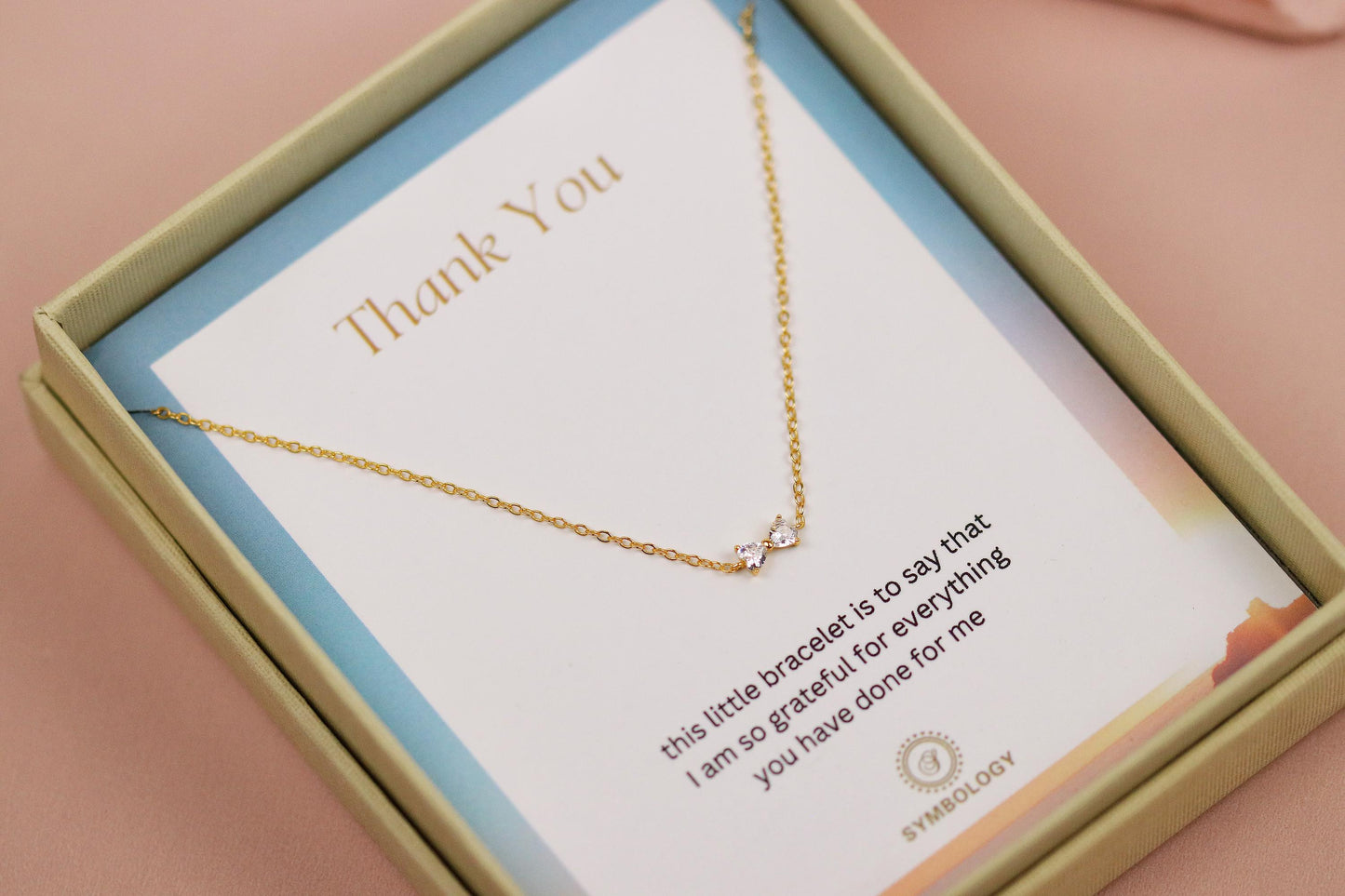 Sterling Silver Gold Bow Bracelet – Dainty CZ Butterfly Bowknot Chain,Minimalist Jewellery,Thank You Gift