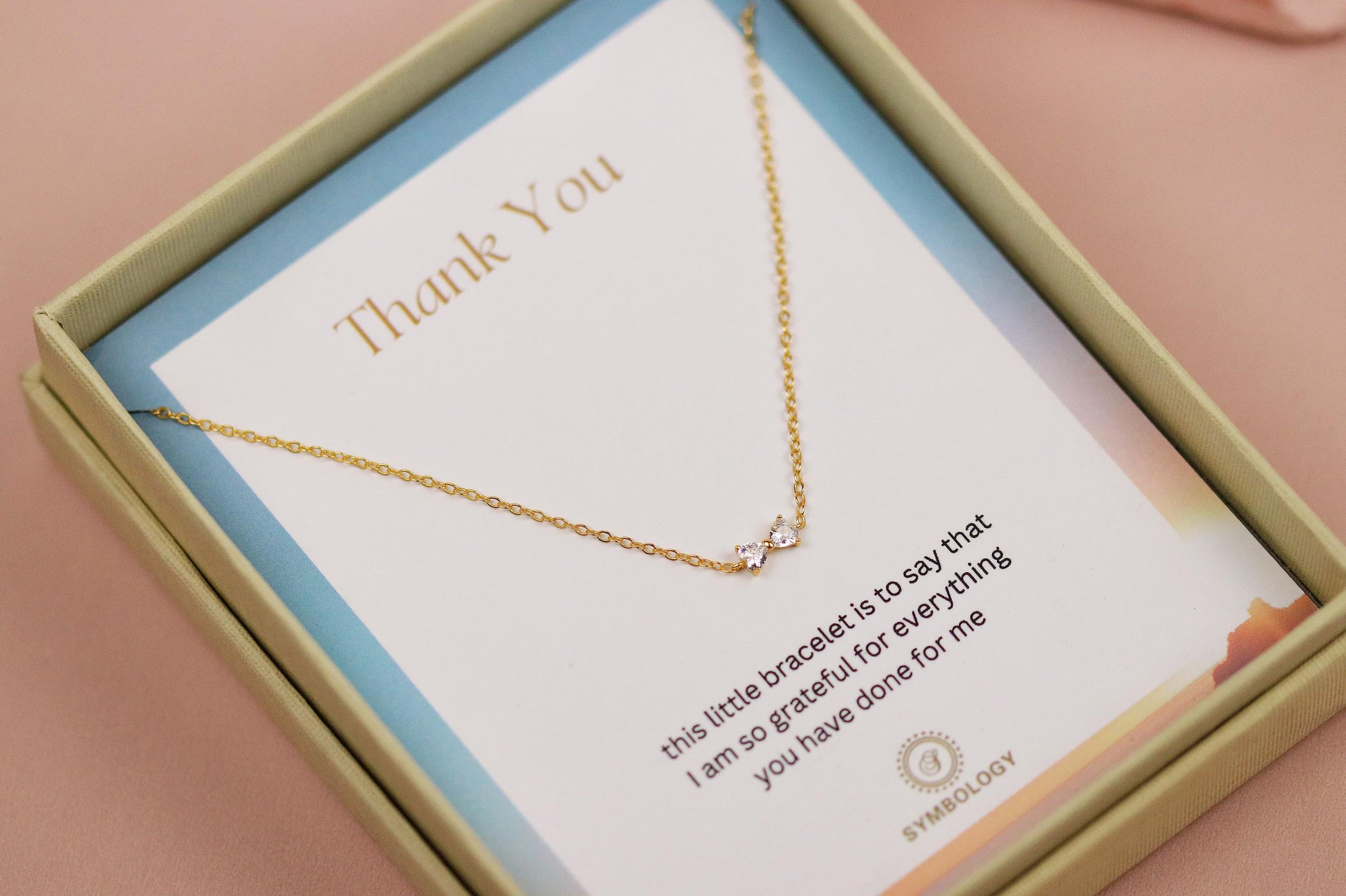 Sterling Silver Gold Bow Bracelet – Dainty CZ Butterfly Bowknot Chain,Minimalist Jewellery,Thank You Gift