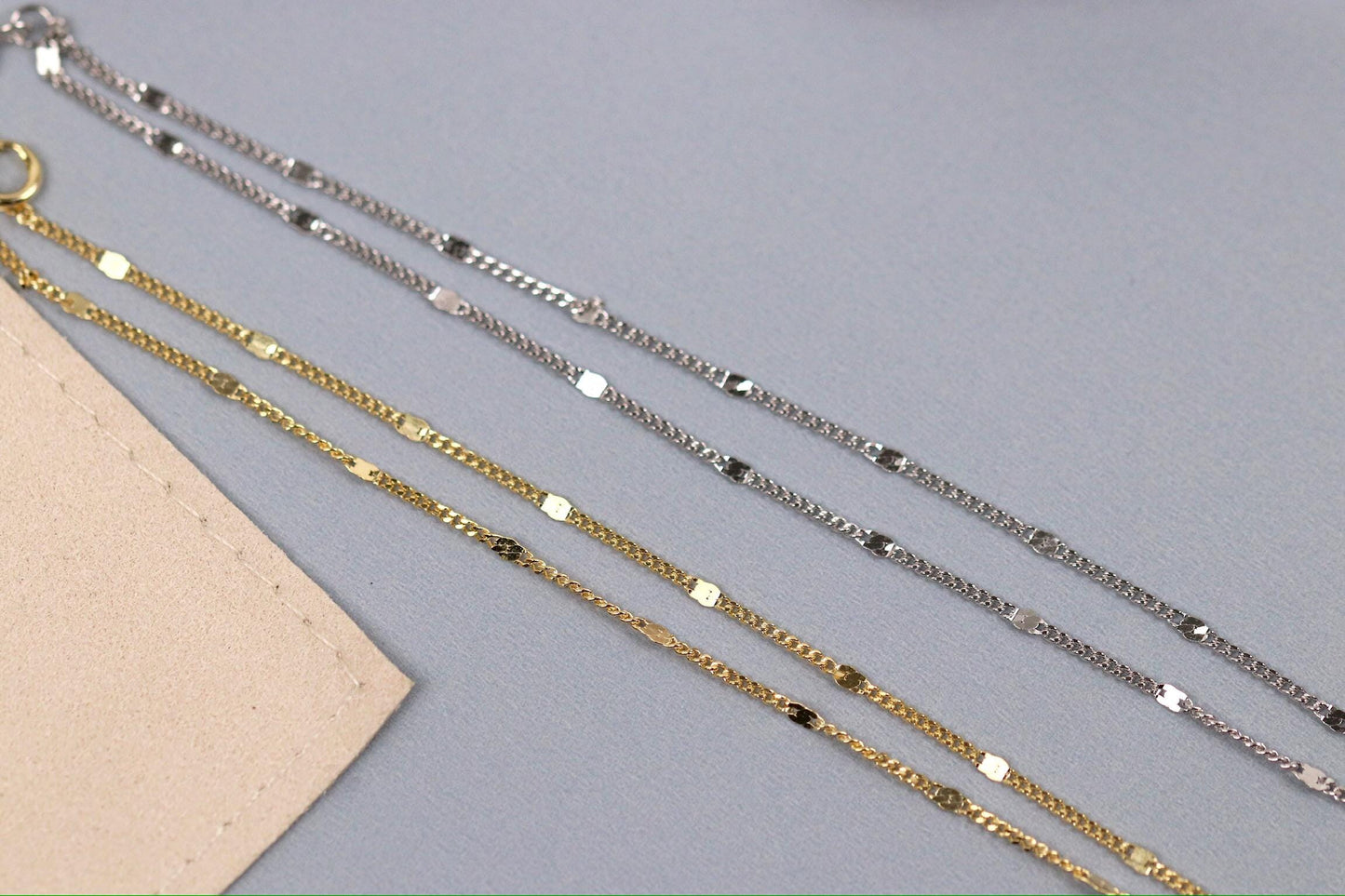 Sterling Silver Multi Layer Bracelet, Gold or Silver Dainty Chain Bangle, Minimalist Layered Jewelry