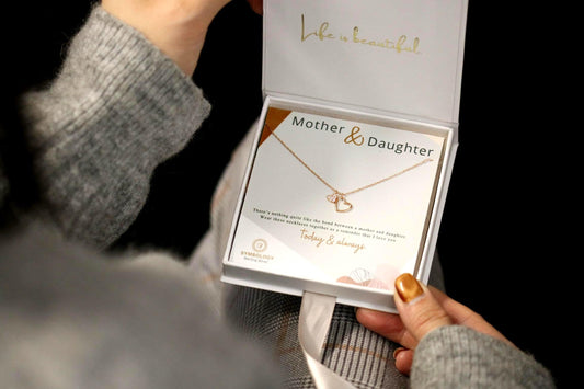 Rose Gold Aunt and Niece Necklace – Sterling Silver Heart Necklace | Birthday Gift for Auntie