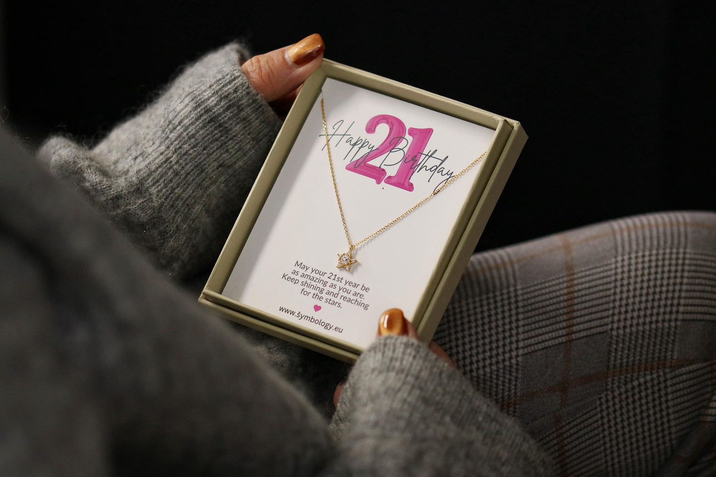 925 Sterling Silver or Gold Star Necklace, Dainty Star Pendant Jewellery, 21st Birthday Gift