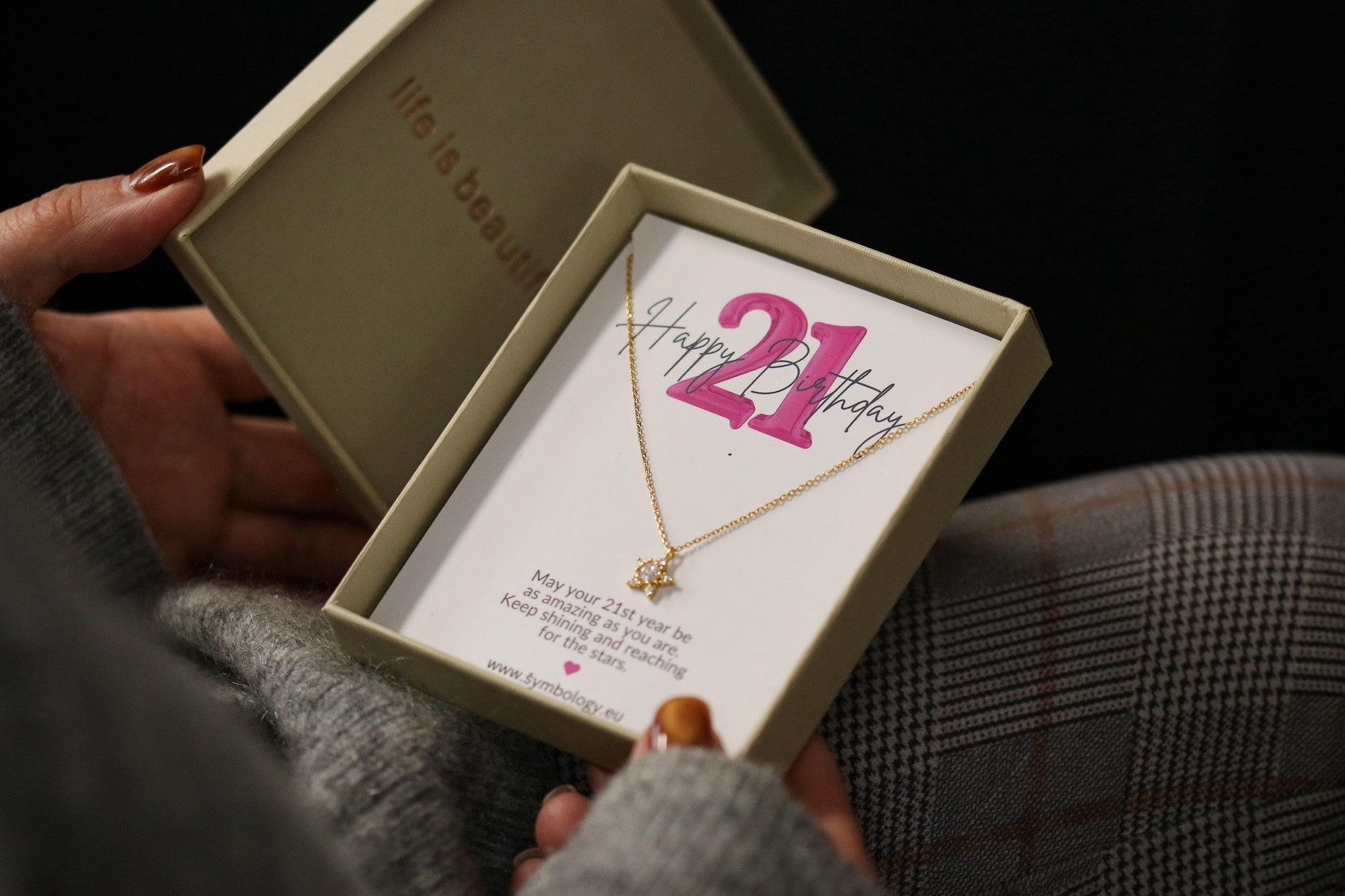 925 Sterling Silver or Gold Star Necklace, Dainty Star Pendant Jewellery, 21st Birthday Gift