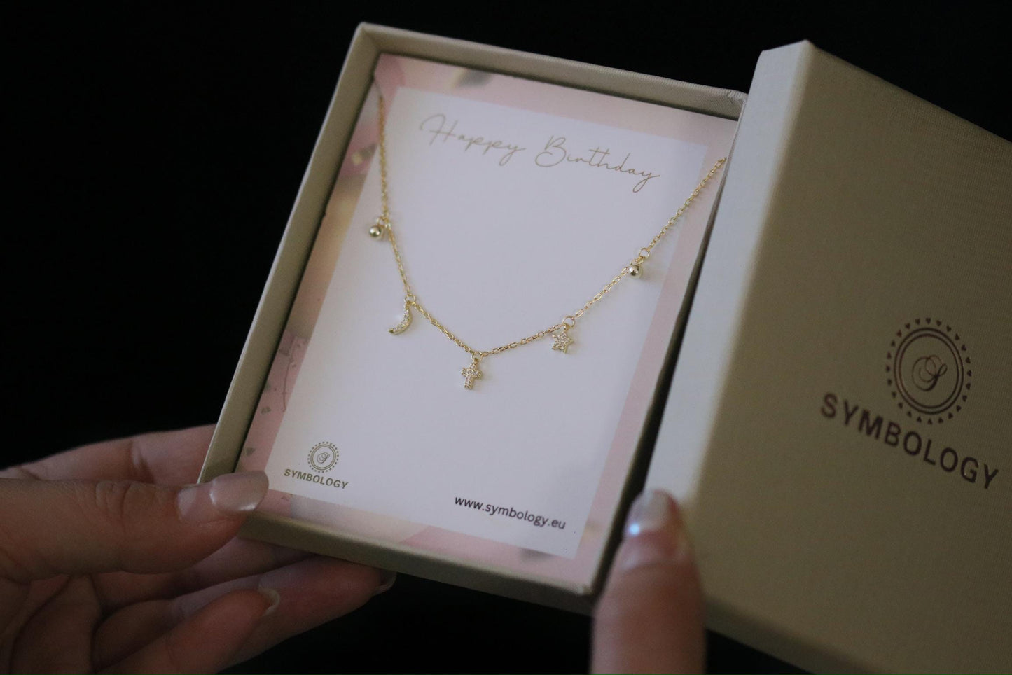 Sterling Silver or Gold Moon & Star Charm Bracelet, Dainty Celestial Bracelet, Birthday Gift