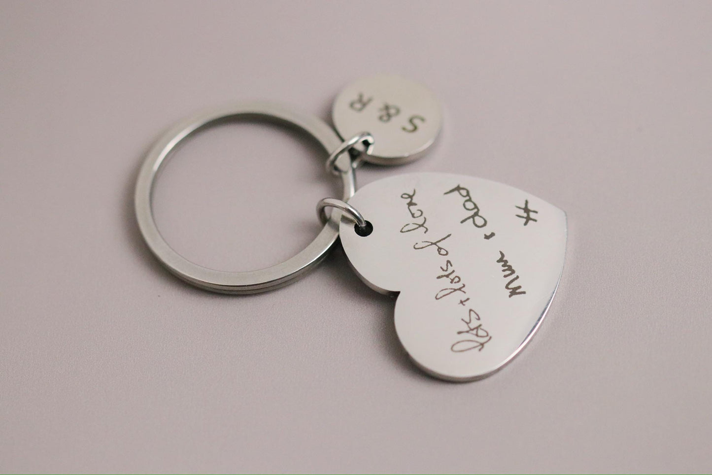 16 18 21 Milestone Birthday Gift, Gold Handwriting Engraving Keyring: Personalised Memorial Photo Gift