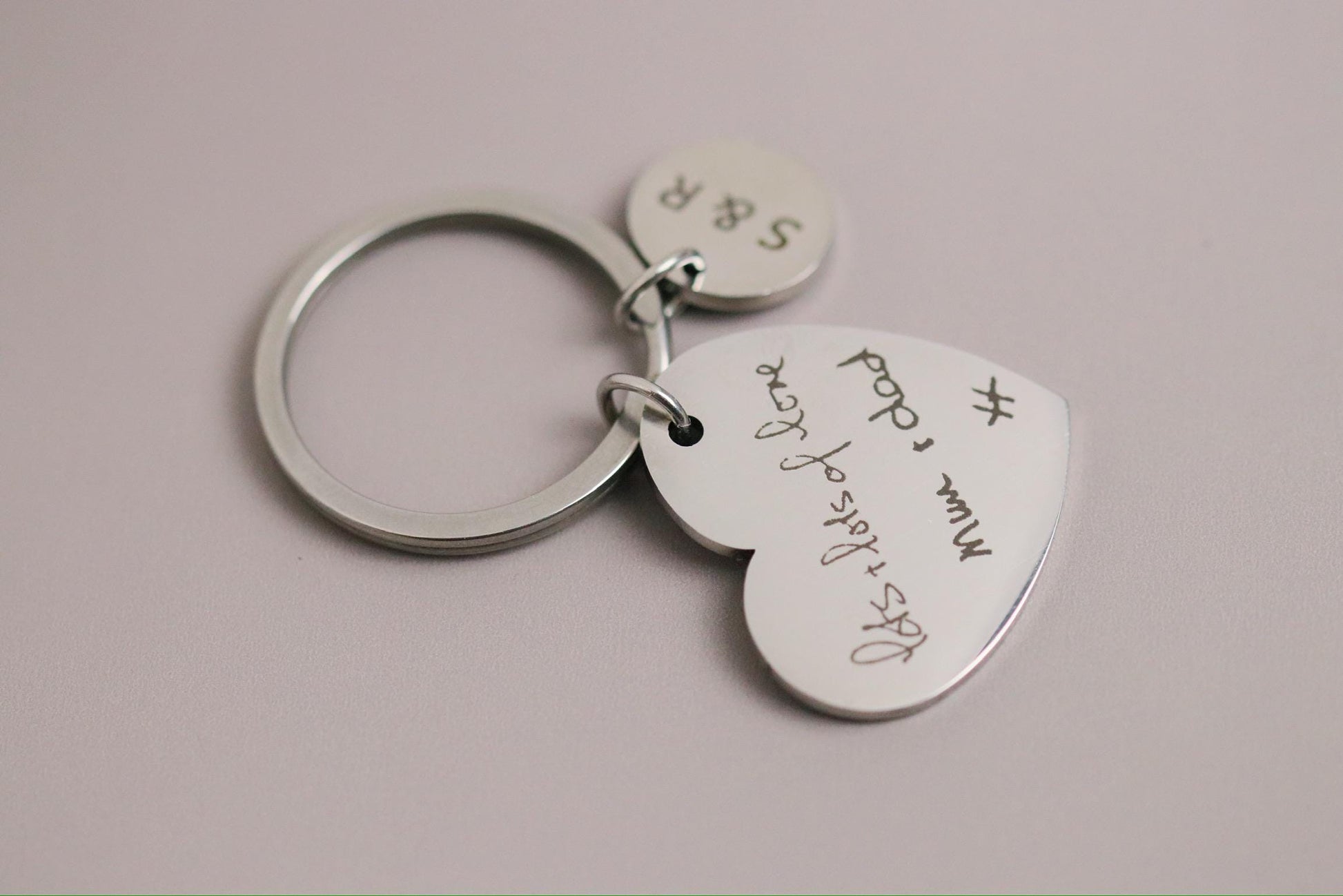 16 18 21 Milestone Birthday Gift, Gold Handwriting Engraving Keyring: Personalised Memorial Photo Gift