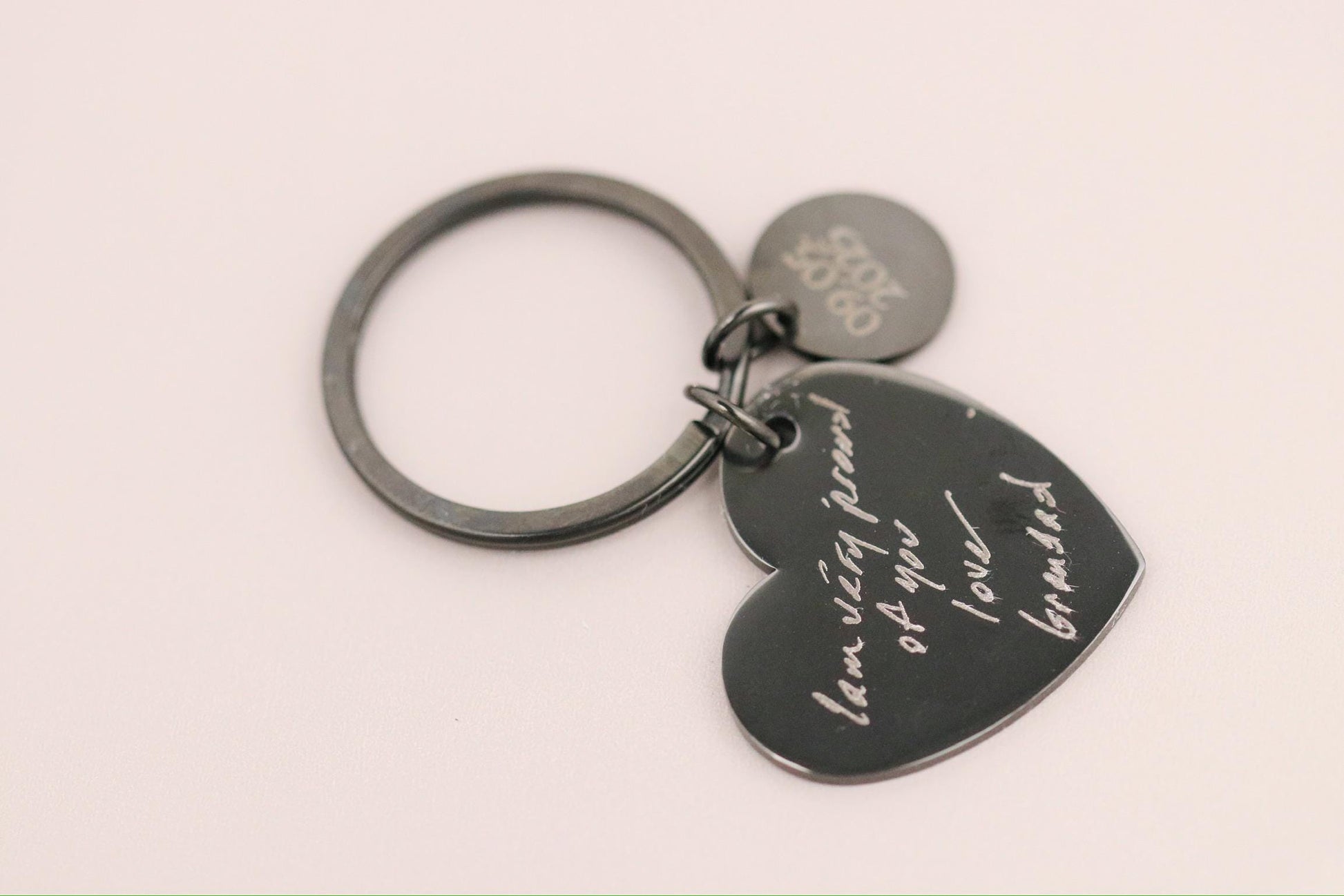 16 18 21 Milestone Birthday Gift, Gold Handwriting Engraving Keyring: Personalised Memorial Photo Gift