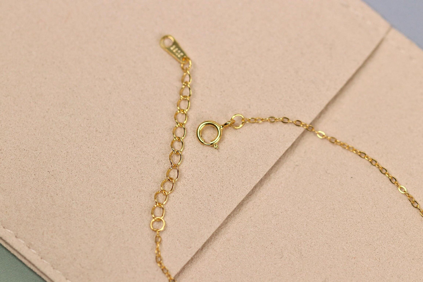 925 Sterling Silver H Initial Bracelet | Gold Letter H Charm Minimal CZ Chain Bracelet